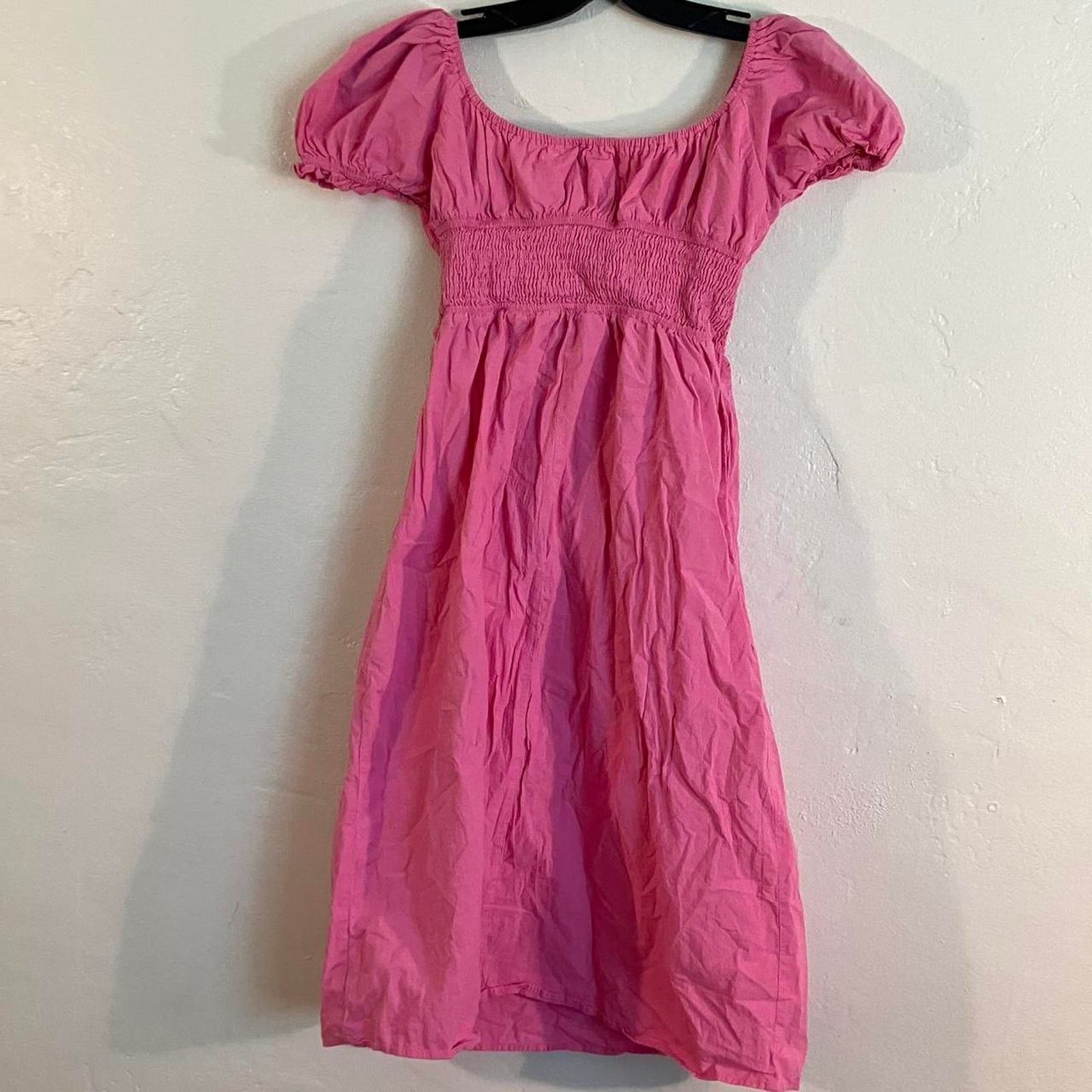 Other LILLUSORY Pink Smocked Puff Sleeve Maxi Dress Size S / US 4 / IT 40 - 4 Thumbnail