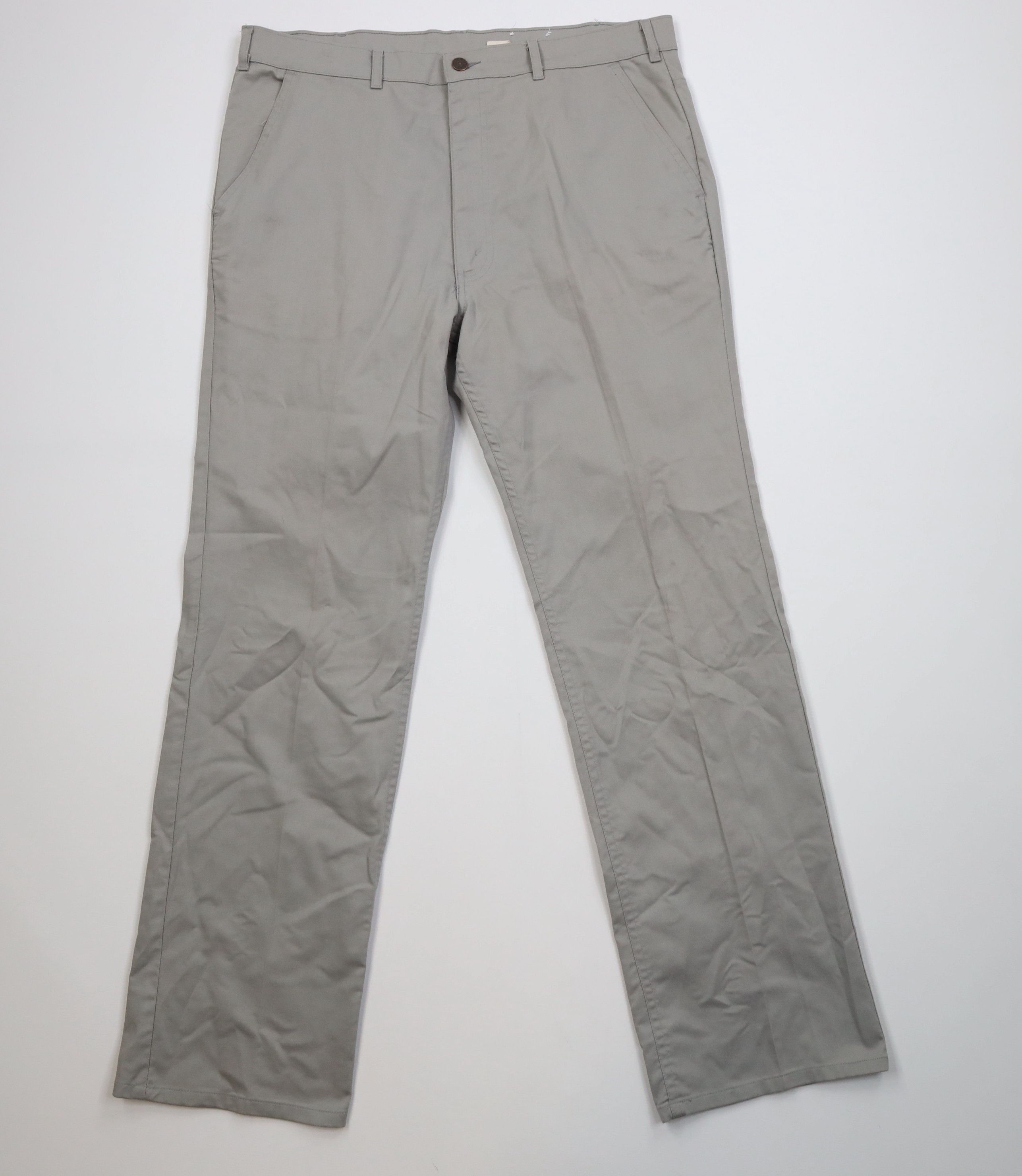 Vintage Vintage 70s Streetwear Flared Wide Leg Twill Pants Gray Size US 36 / EU 52 - 1 Thumbnail