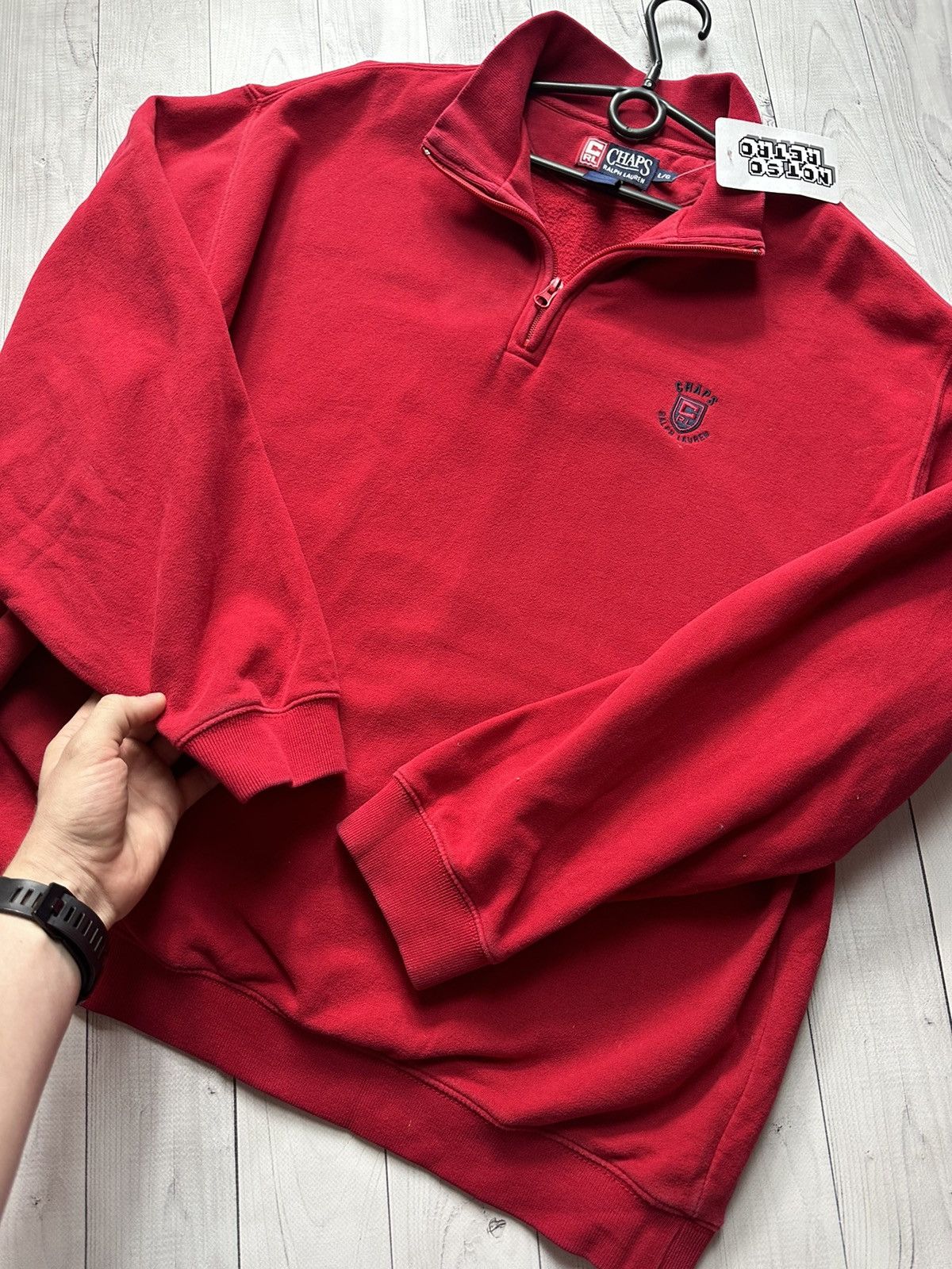 Chaps Ralph Lauren × Vintage Vintage Chaps Polo Ralph Lauren sweatshirt red size L logo Size US L / EU 52-54 / 3 - 6 Thumbnail