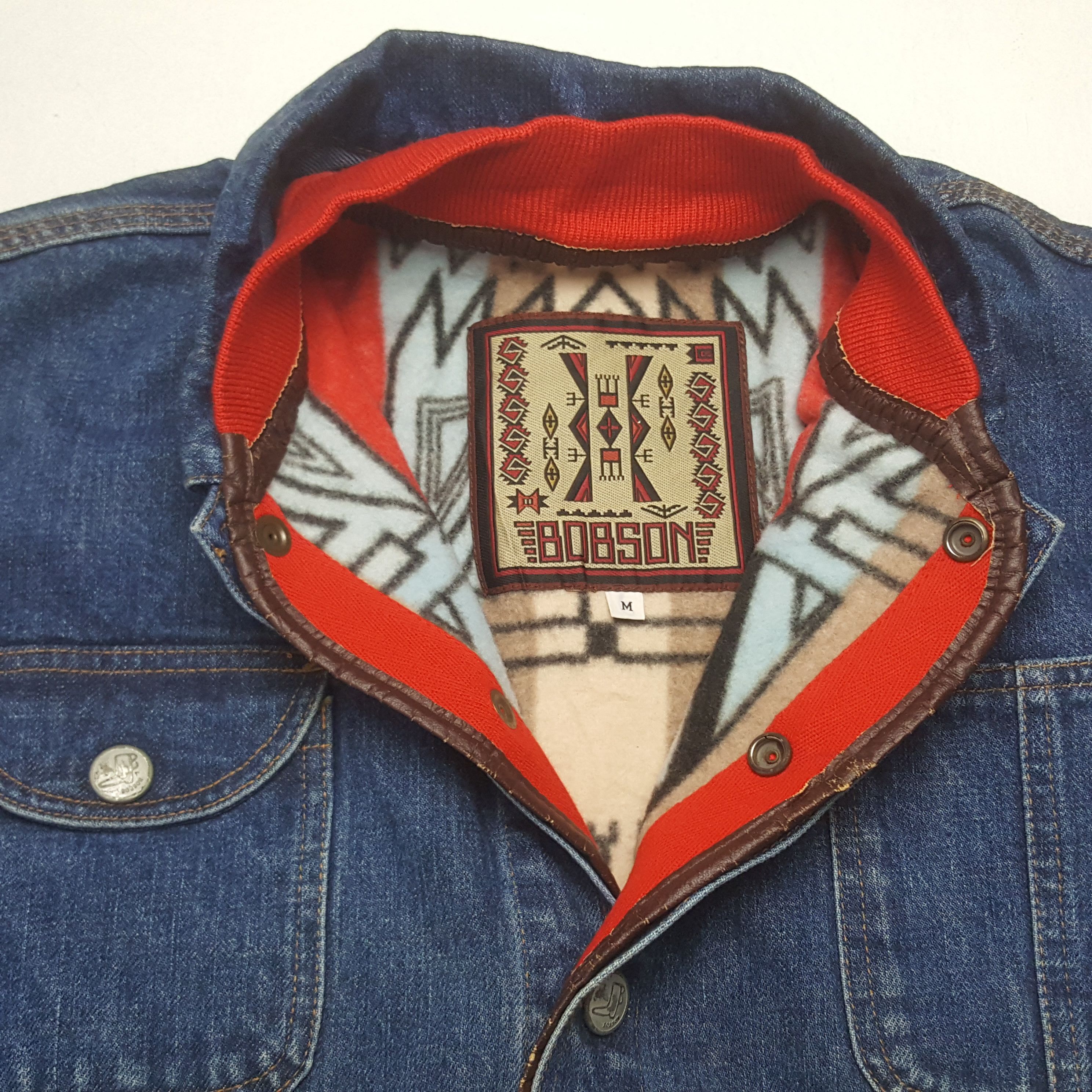 Vintage Vintage Bobson American Winter Denim Jacket C305N18 Size US L / EU 52-54 / 3 - 4 Thumbnail