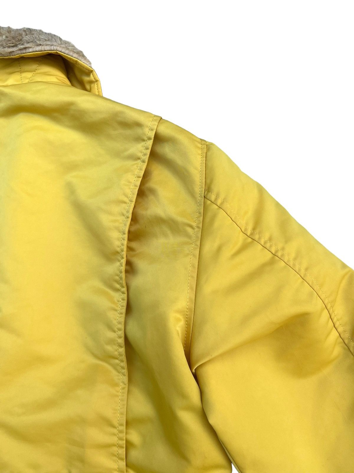 Vintage × Wrangler Vintage 80s WRANGLER Quilt Lining Yellow Nylon Bomber Jacket Size US M / EU 48-50 / 2 - 11 Thumbnail