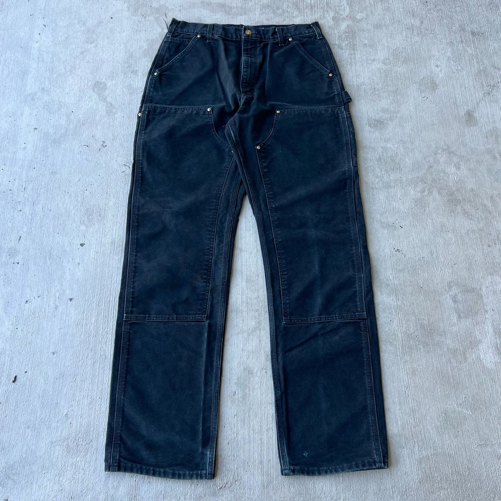 Carhartt × Vintage Carhartt black double knee work wear carpenter pants Size US 32 / EU 48 - 1 Thumbnail