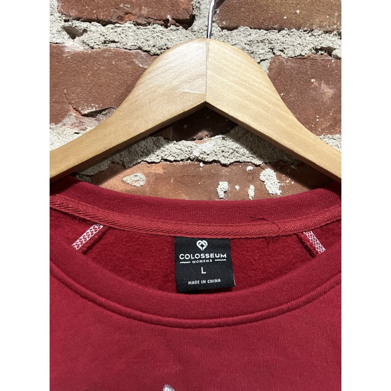 Vintage Coloseum Womans Alabama Womens Red Long Sleeve Pullover Sweatshirt Sz Large NWT Size L / US 10 / IT 46 - 3 Thumbnail