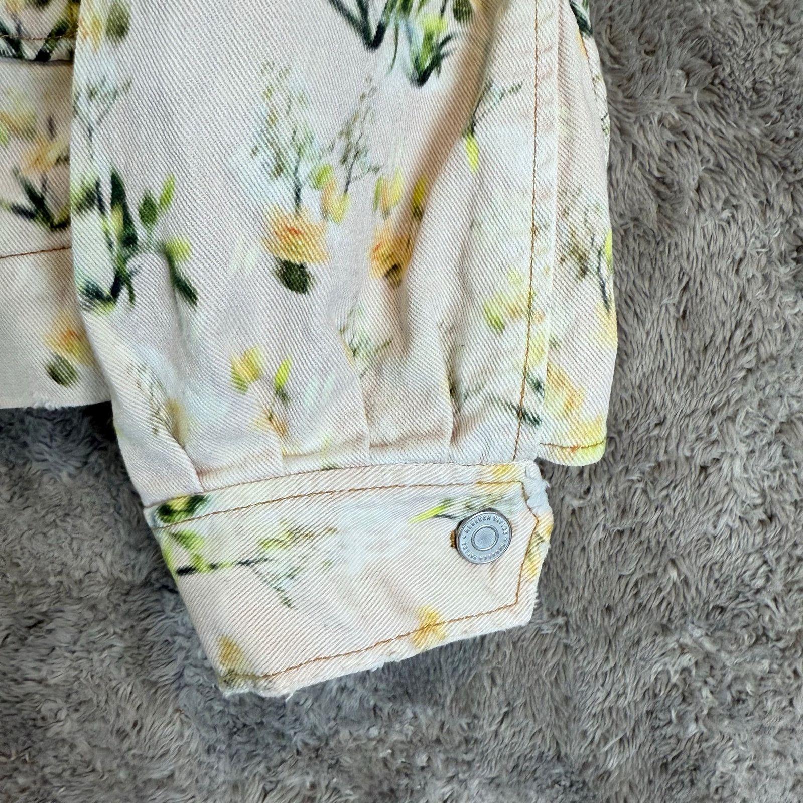 Rebecca Taylor Rebecca Taylor Floral Denim Jean Jacket Puff Sleeves 8 M Size M / US 6-8 / IT 42-44 - 6 Thumbnail