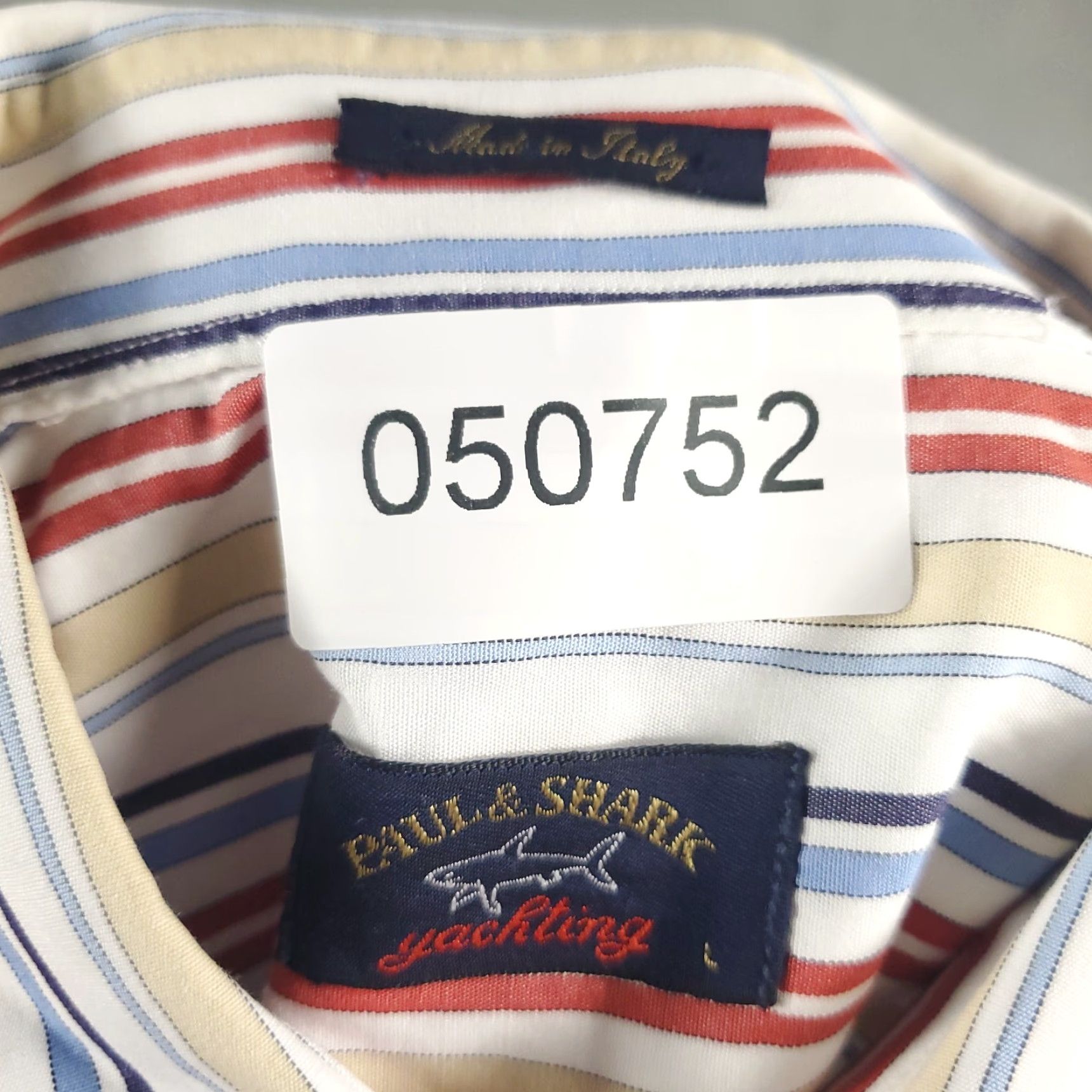 Paul & Shark Paul & Shark Button-Up Shirt Mens Large Red Blue Striped Long Sleeve Classic Modern Size US L / EU 52-54 / 3 - 7 Thumbnail