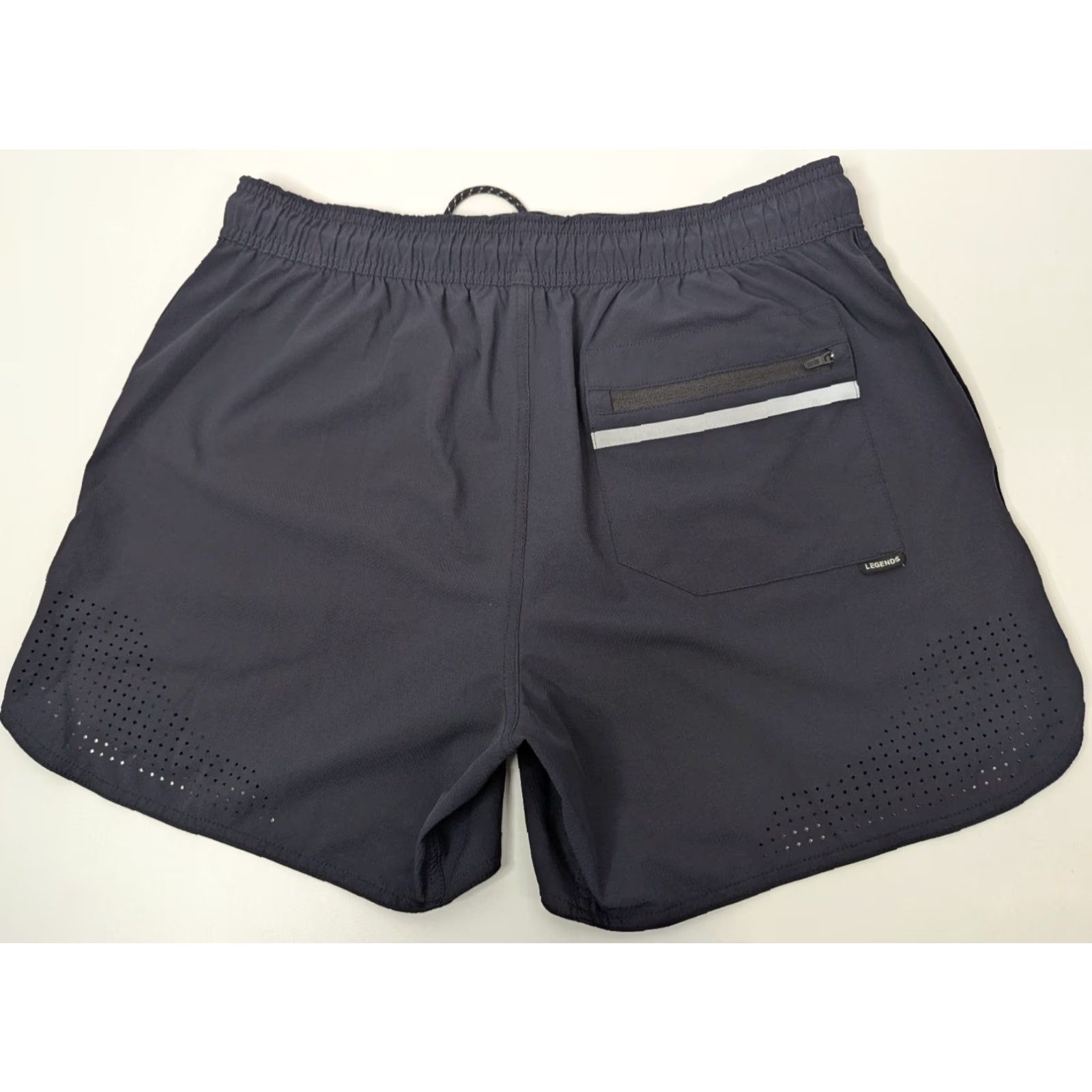 Vintage Legends Shorts Mens Large Navy Drawstring Linerless Gym Running Stretch Size US 33 - 3 Thumbnail