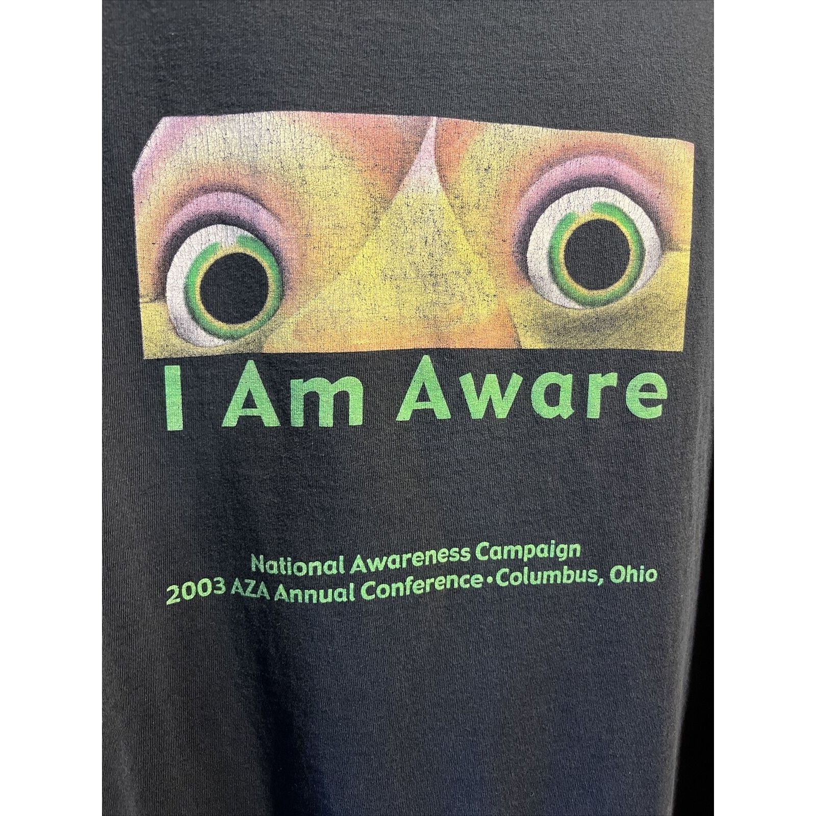 Fruit Of The Loom I Am Aware Unisex Black XL Awareness Campaign Cotton Tee Size XL / US 12-14 / IT 48-50 - 3 Thumbnail