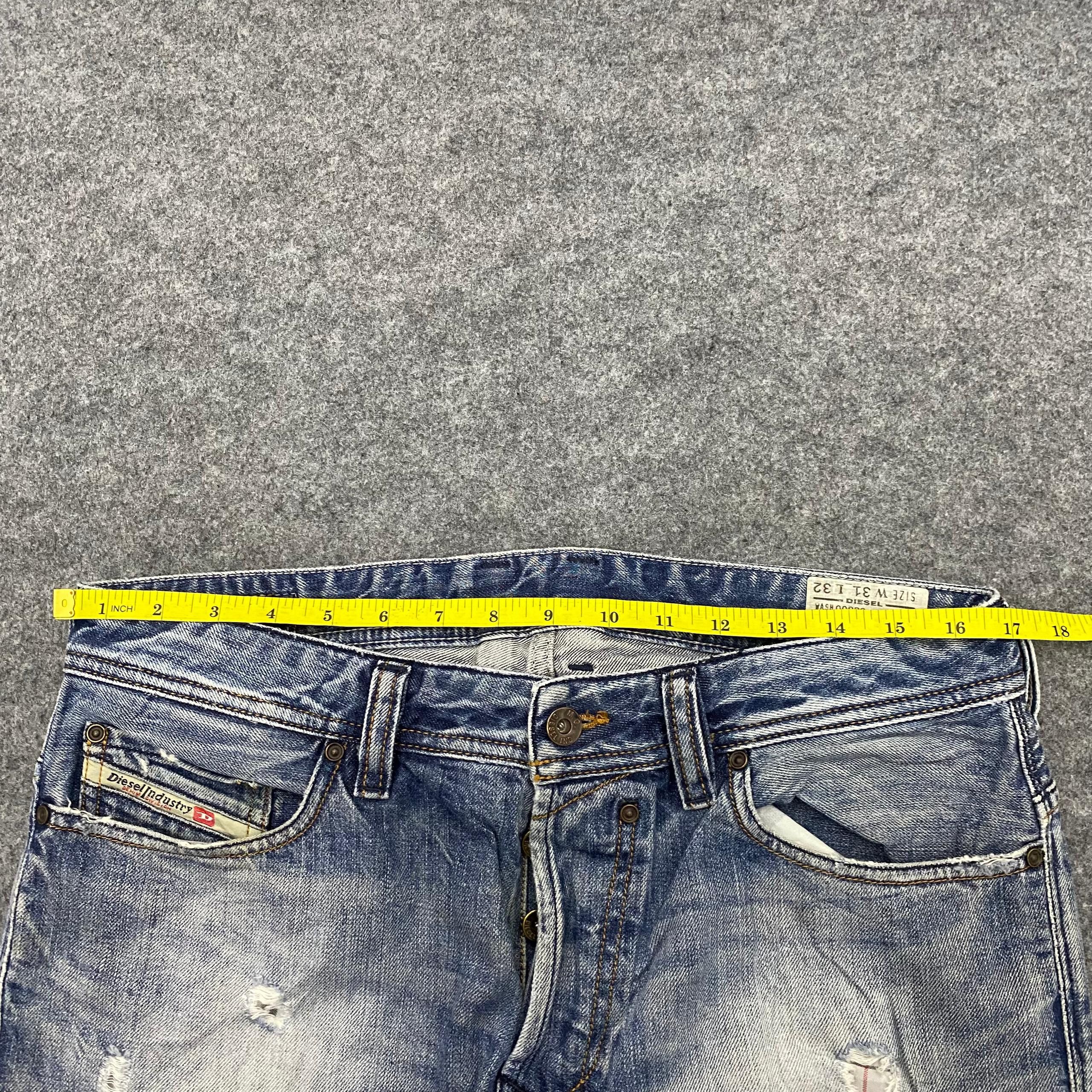 If Six Was Nine 💥Best Offer💥Vintage Diesel Industry Distressed Denim Size US 34 / EU 50 - 3 Thumbnail