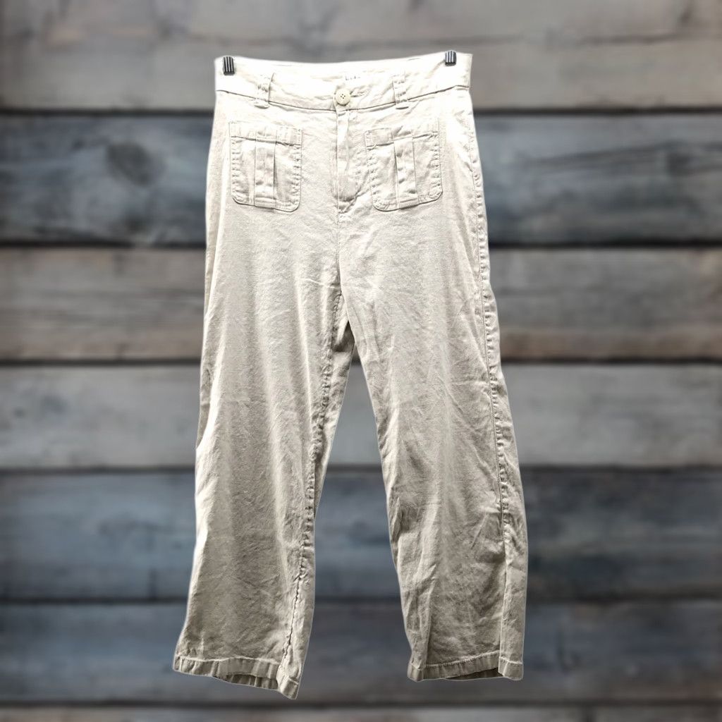 Nicole Miller Nicole Miller Linen Blend Pants Womens 8 Light Beige Straight Leg Relaxed Dress Pants Womens 8 Beige Straight Leg Relaxed Nicole Miller Size 30" / US 8 / IT 44 - 1 Thumbnail