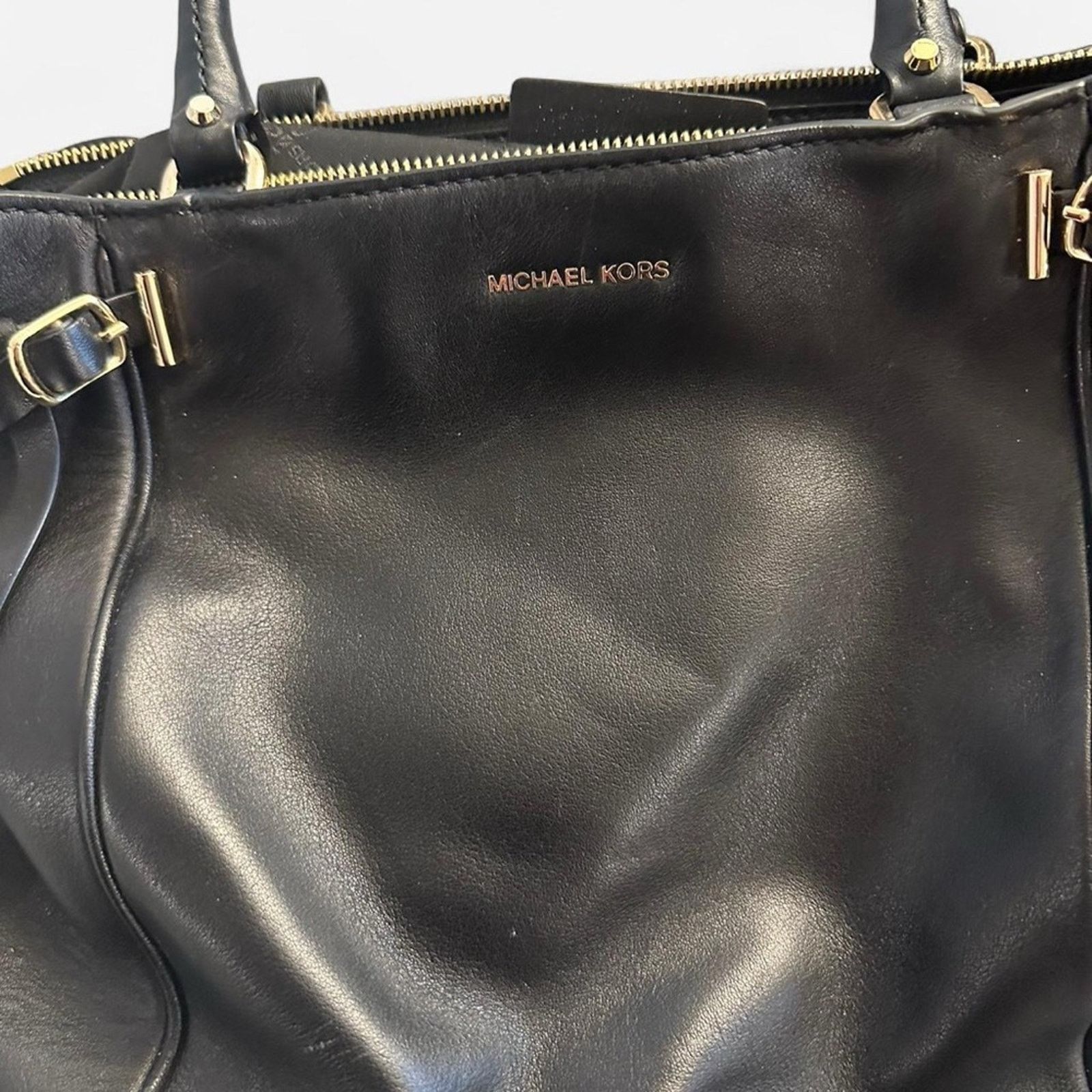 Michael Kors Michael Kors black Amelia AV1809 top zip medium bag Size ONE SIZE - 7 Thumbnail