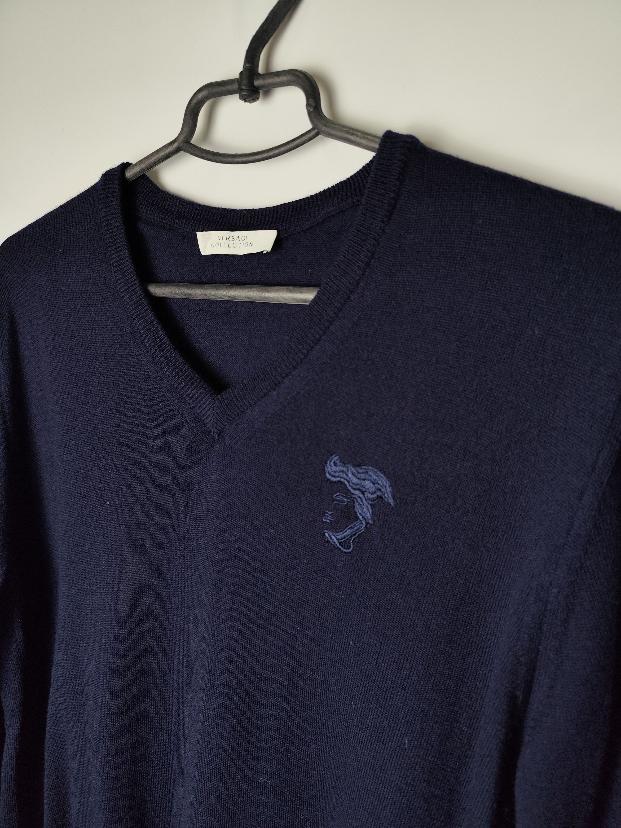 Versace Versace Collection Sweater V-neck Vintage Luxury Medusa Size US M / EU 48-50 / 2 - 2 Thumbnail