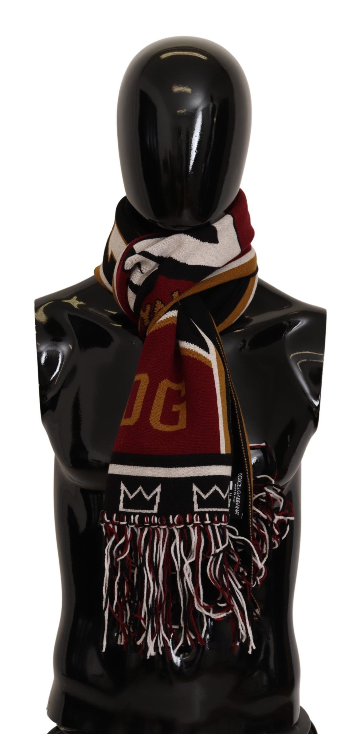 Dolce & Gabbana Elegant DG King Wool & Cashmere Men's Scarf Size ONE SIZE - 1 Thumbnail
