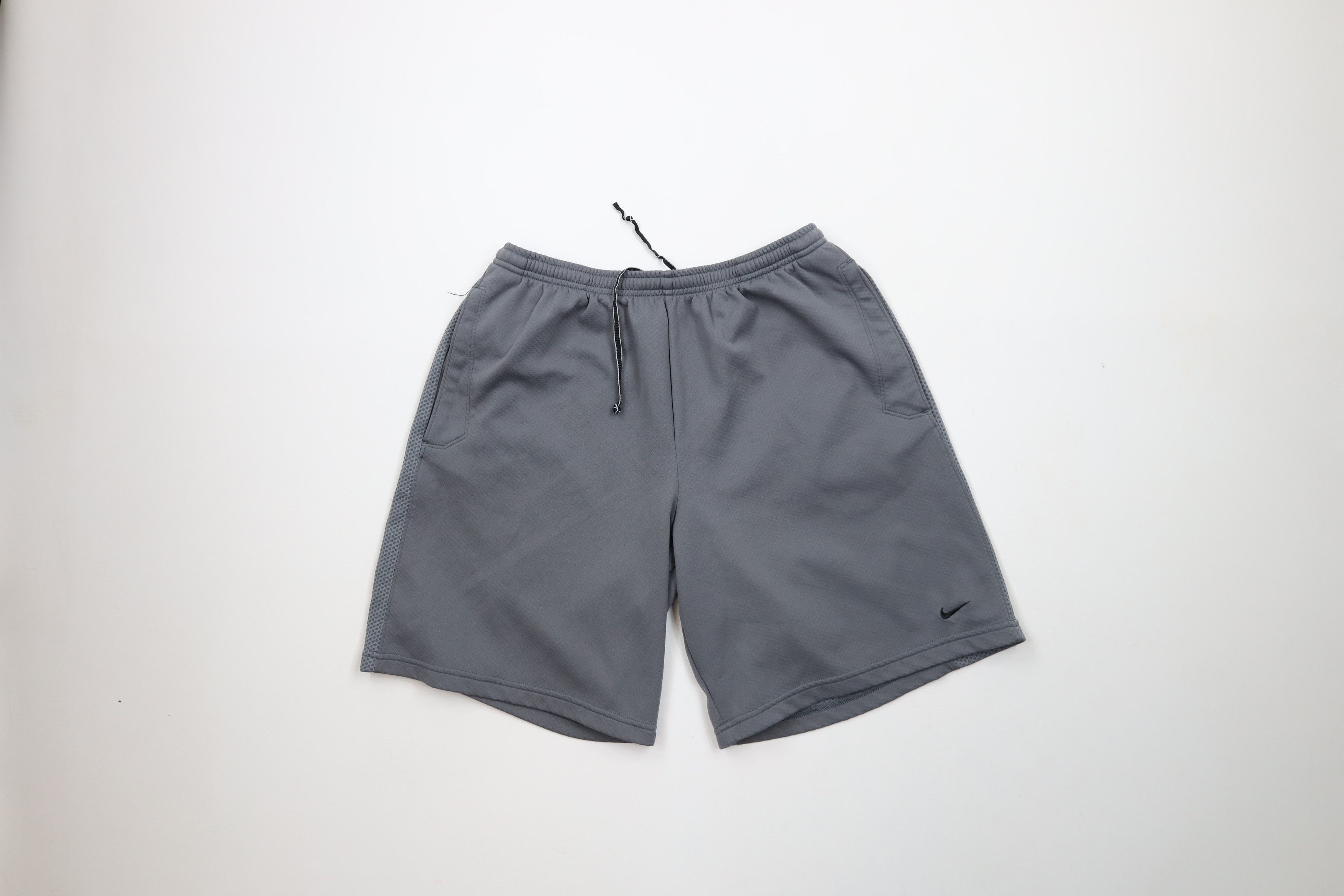 Nike × Vintage Vintage Nike Mini Swoosh Above Knee Shorts Gray Polyester Size US 34 / EU 50 - 1 Thumbnail
