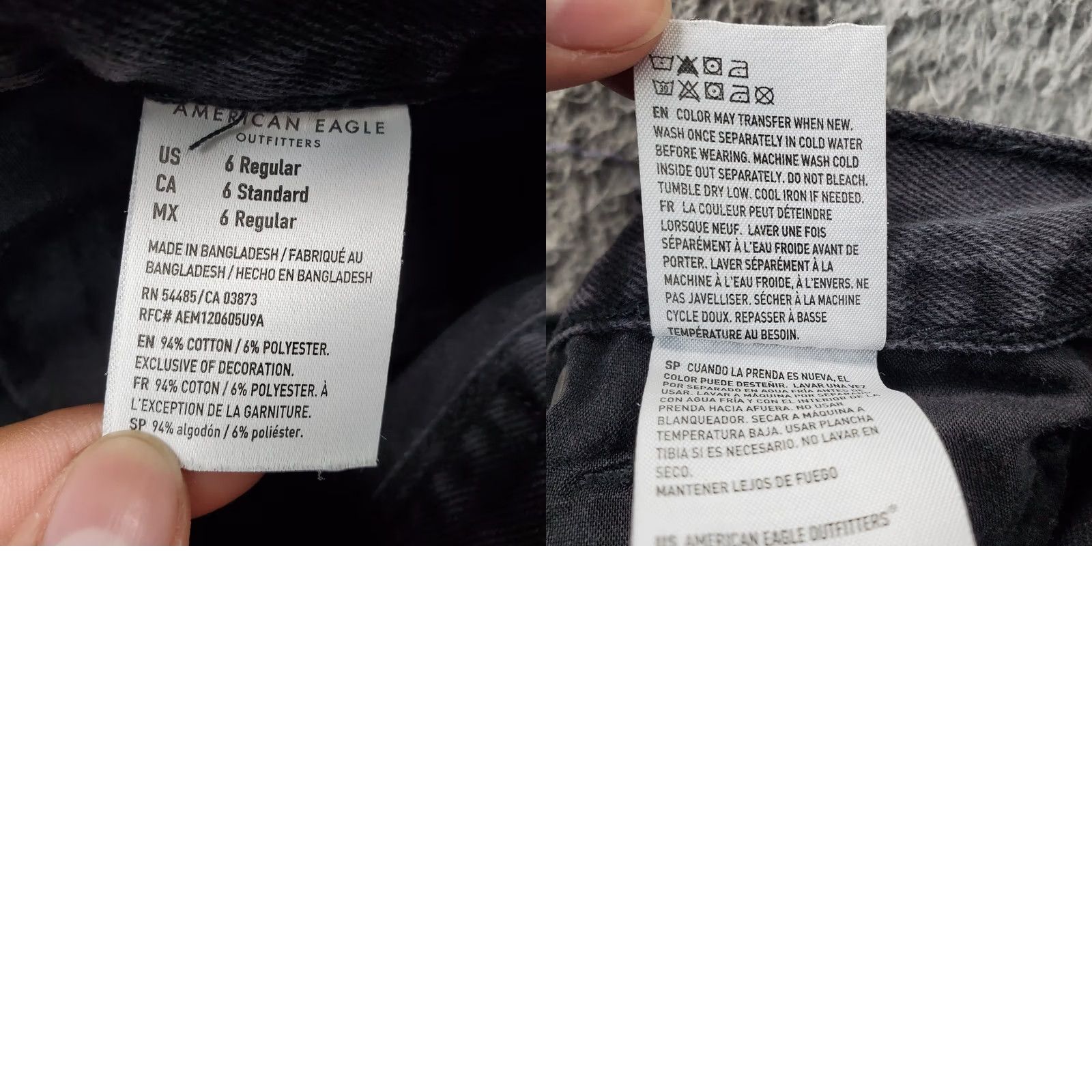 American Eagle Outfitters American Eagle Outfitters Skinny Jeans Womens 6 Black Denim Distressed 5-Pocket Jeans Womens Size 6 Black Distressed 5-Pocket Size 28" / US 6 / IT 42 - 8 Thumbnail