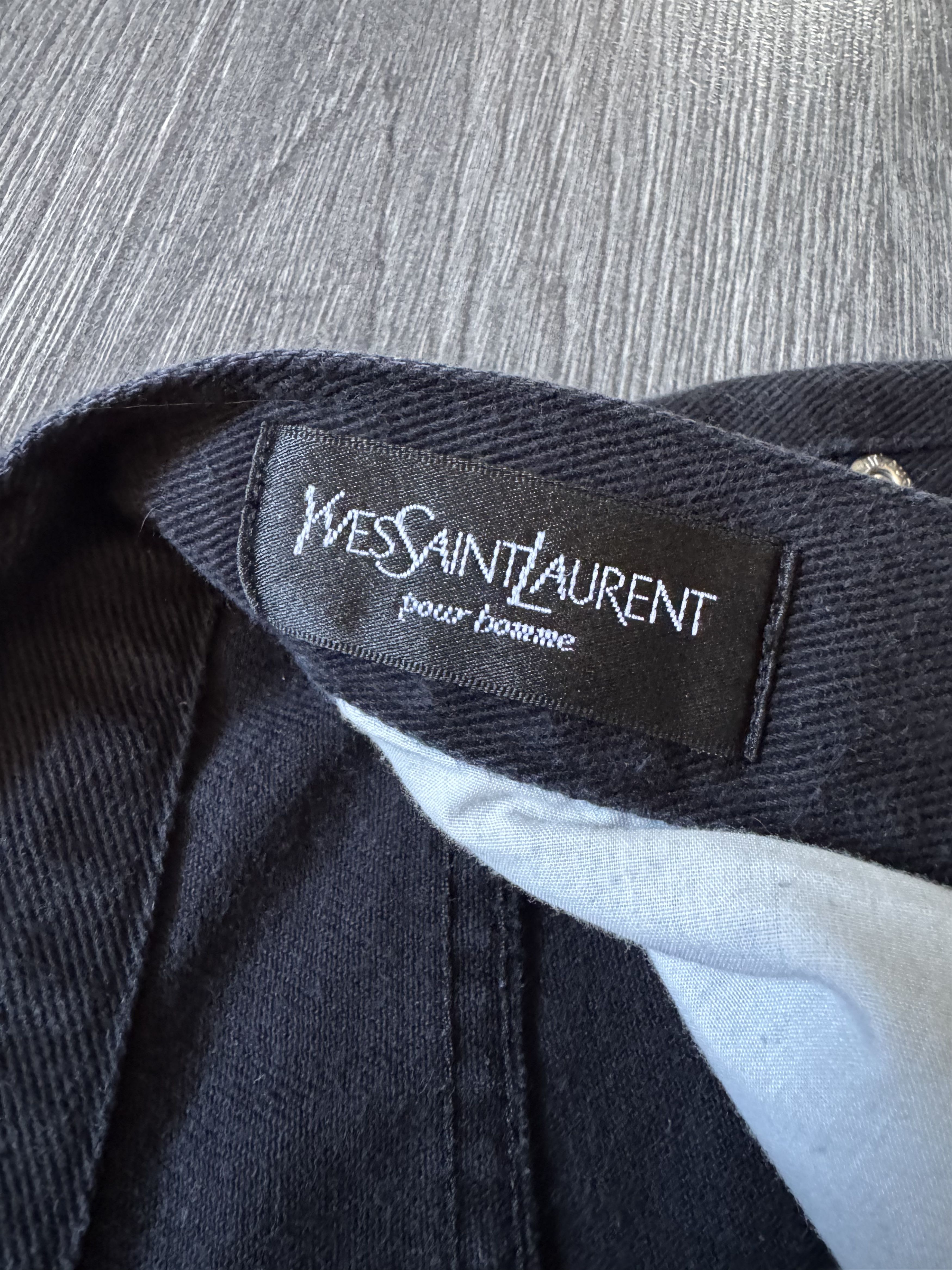Vintage YSL Jeans Yves Saint Laurent Pants Washed Black