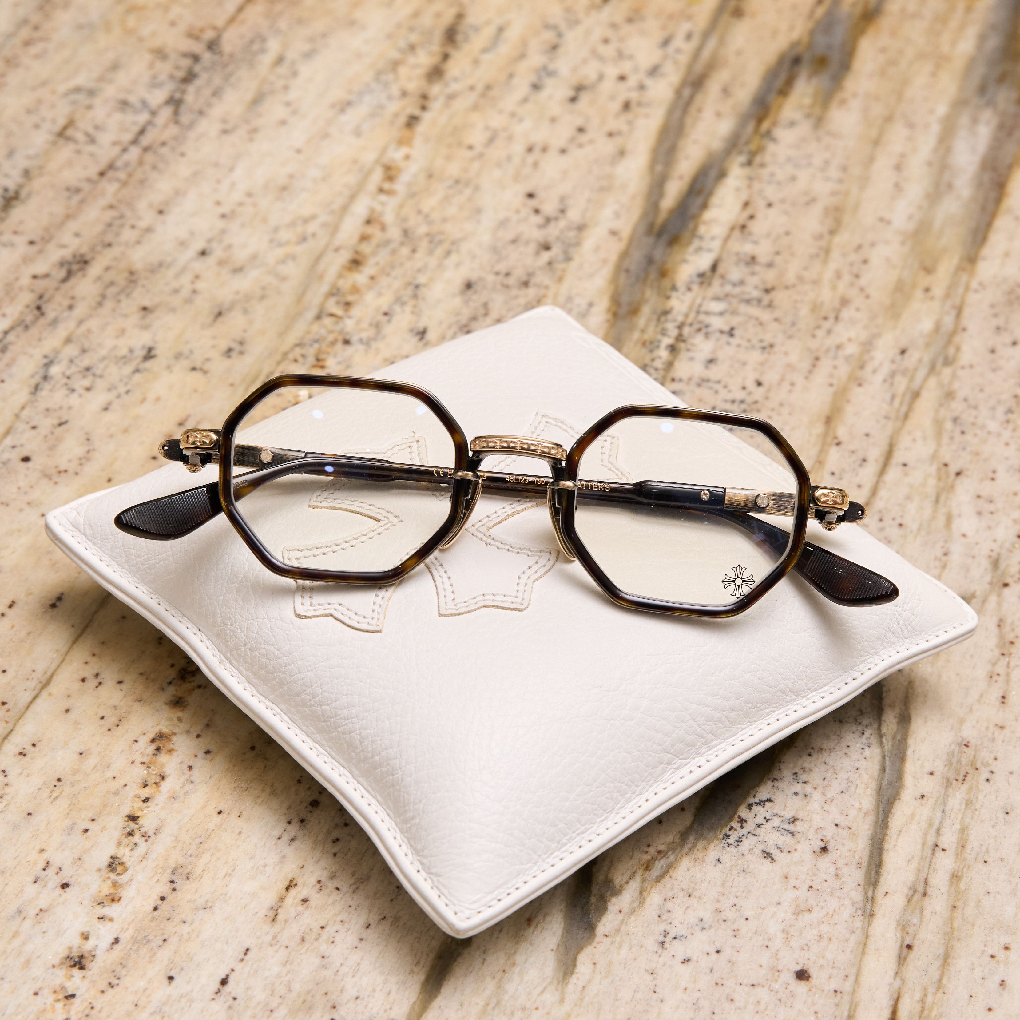 Chrome Hearts CHROME HEARTS TATTERS Dark Tortoise/Antique Gold Size ONE SIZE - 2 Thumbnail