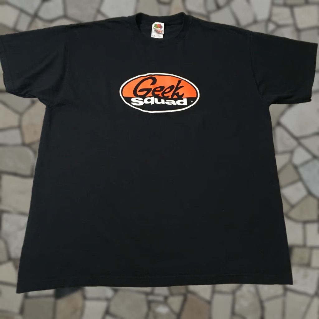 Fruit Of The Loom VINTAGE Fruit of the Loom T-Shirt Men XL GRAPHIC BLACK 2000s Geek Squad Short Sleeve Crew Neck Shirt Mens Vintage Size US XL / EU 56 / 4 - 1 Thumbnail