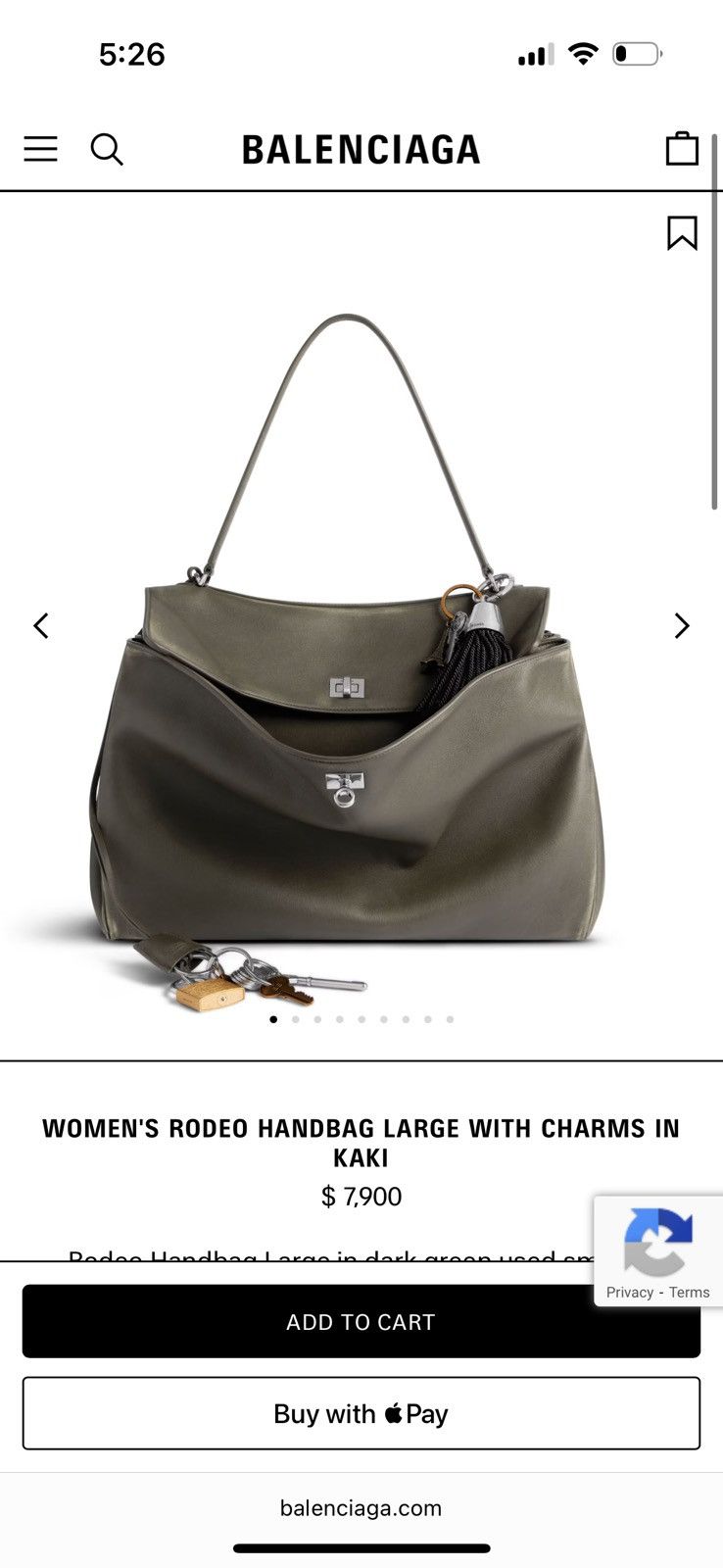 Balenciaga Balenciaga Rodeo Charms Dark Green Size ONE SIZE - 4 Thumbnail