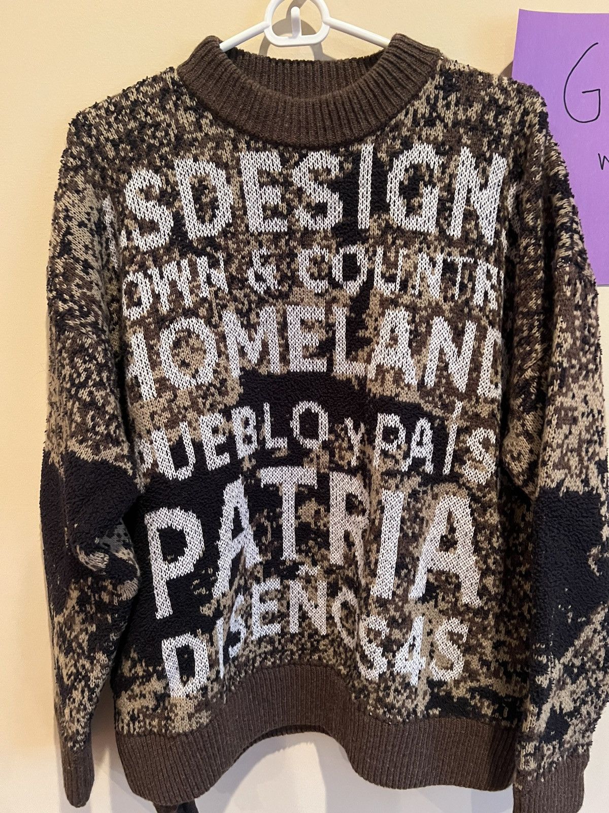 4SDESIGNS 4SDesigns Knit Crewneck Wool Sweater Size US L / EU 52-54 / 3 - 2 Thumbnail