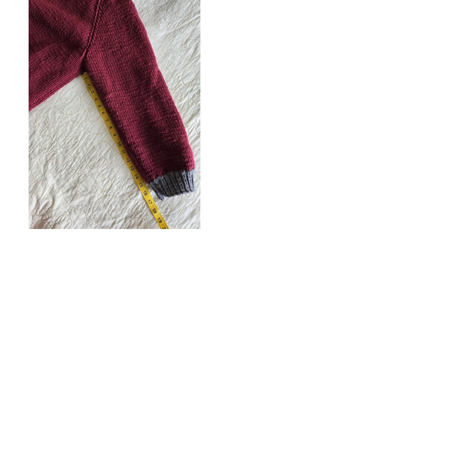 Vintage VINTAGE 70s Cowichian-style Sweater Jacket Mens 2XL Wool Blend Maroon Gray Talon Zipper Size US XXL / EU 58 / 5 - 9 Thumbnail