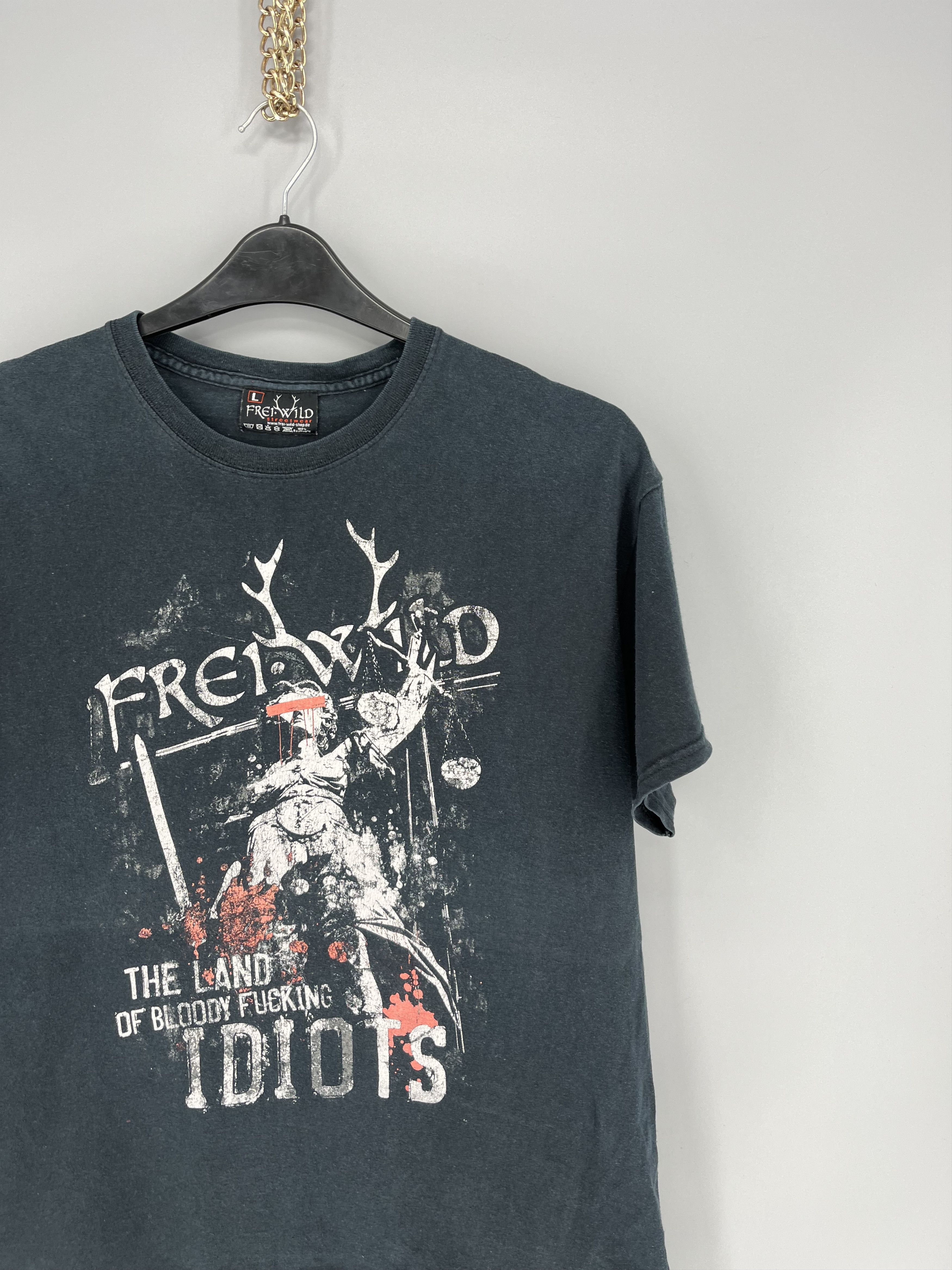 Band Tees Vintage Frei WILD Band tee Skull T shirt Black Size US L / EU 52-54 / 3 - 5 Thumbnail