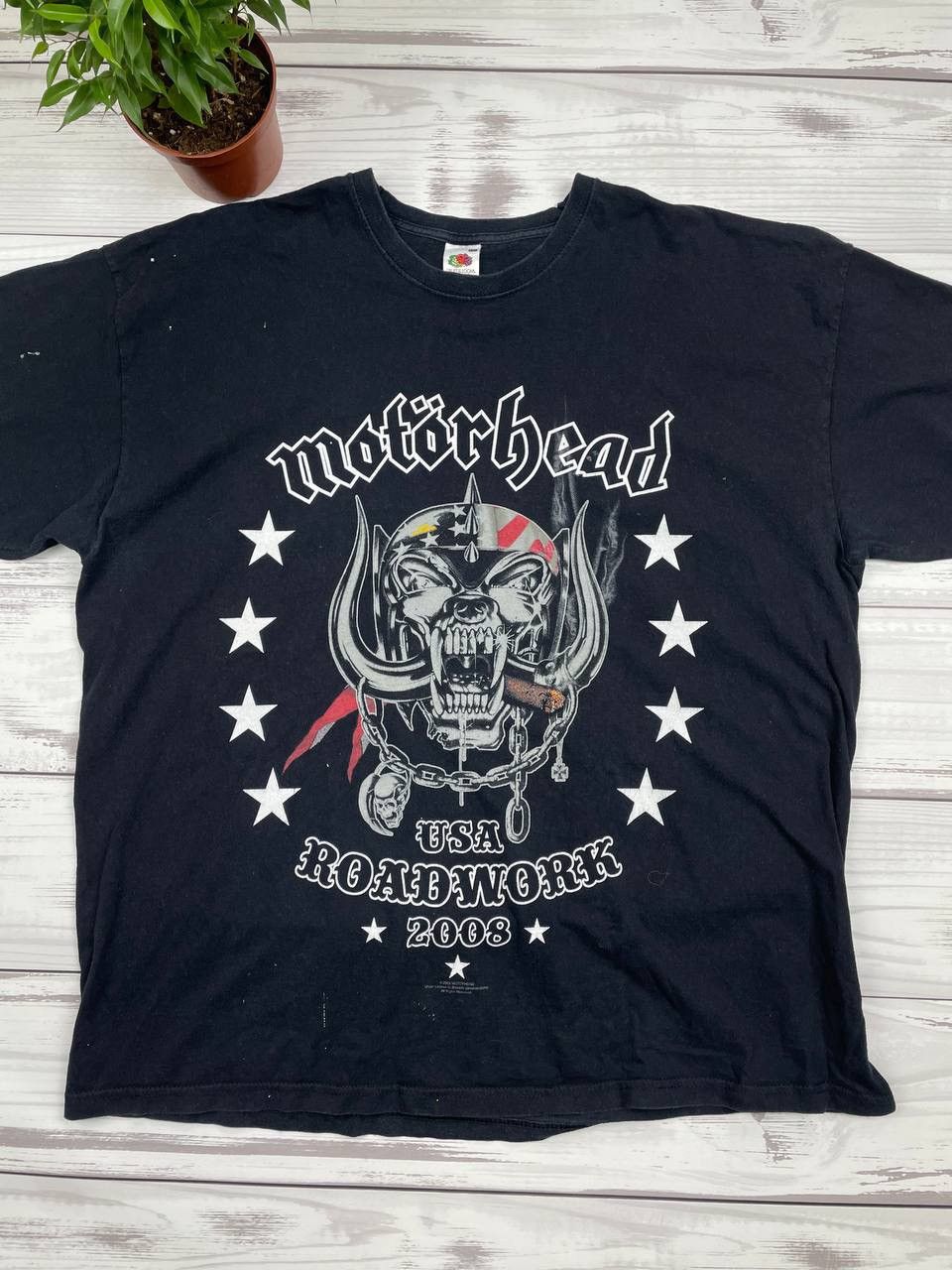 Vintage Motorhead Roadwork Tour Shirt RARE Band Tee Faded Black Size US XXL / EU 58 / 5 - 1 Thumbnail