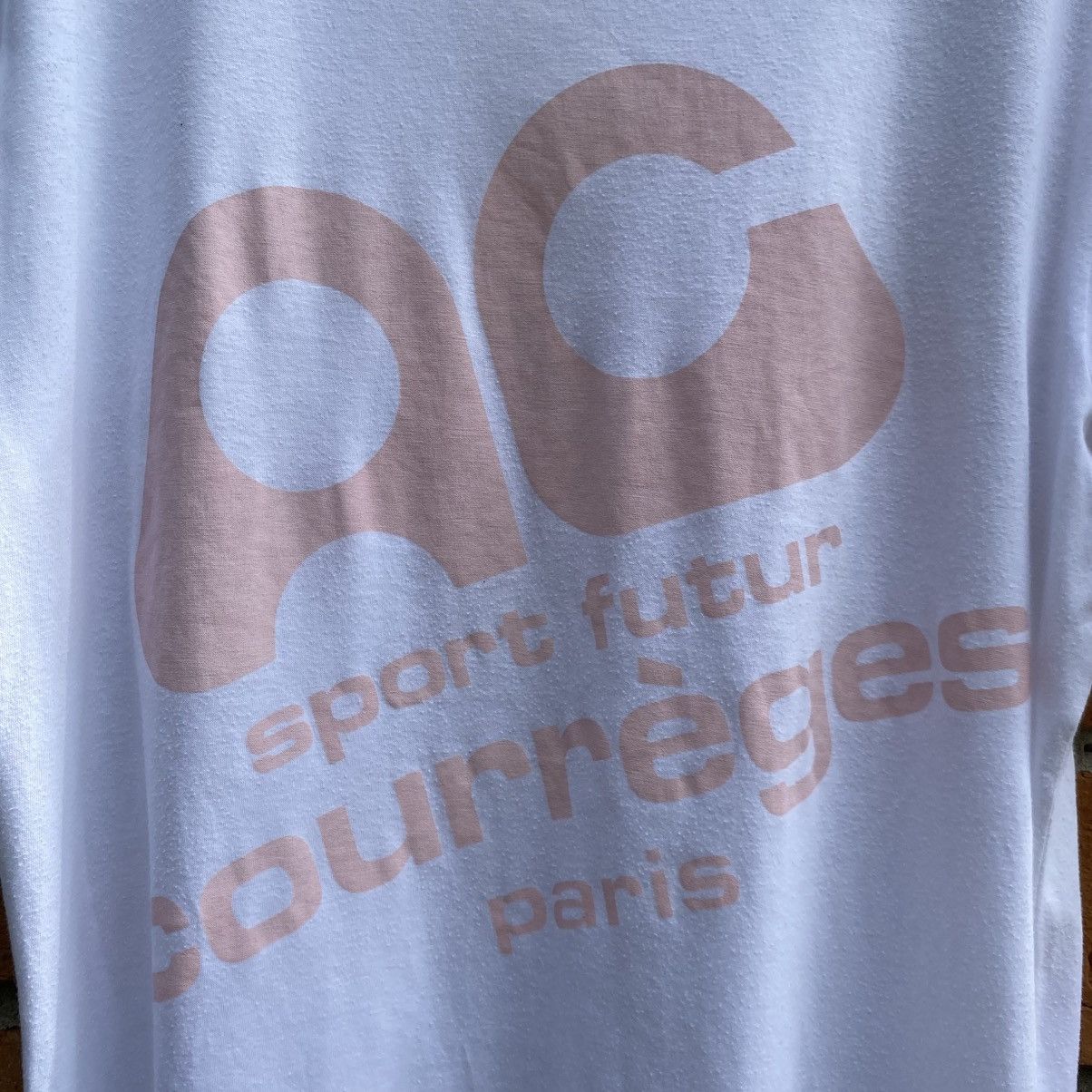 Courreges Courreges White Short Sleeve Logo Print T-Shirt Size US M / EU 48-50 / 2 - 5 Thumbnail