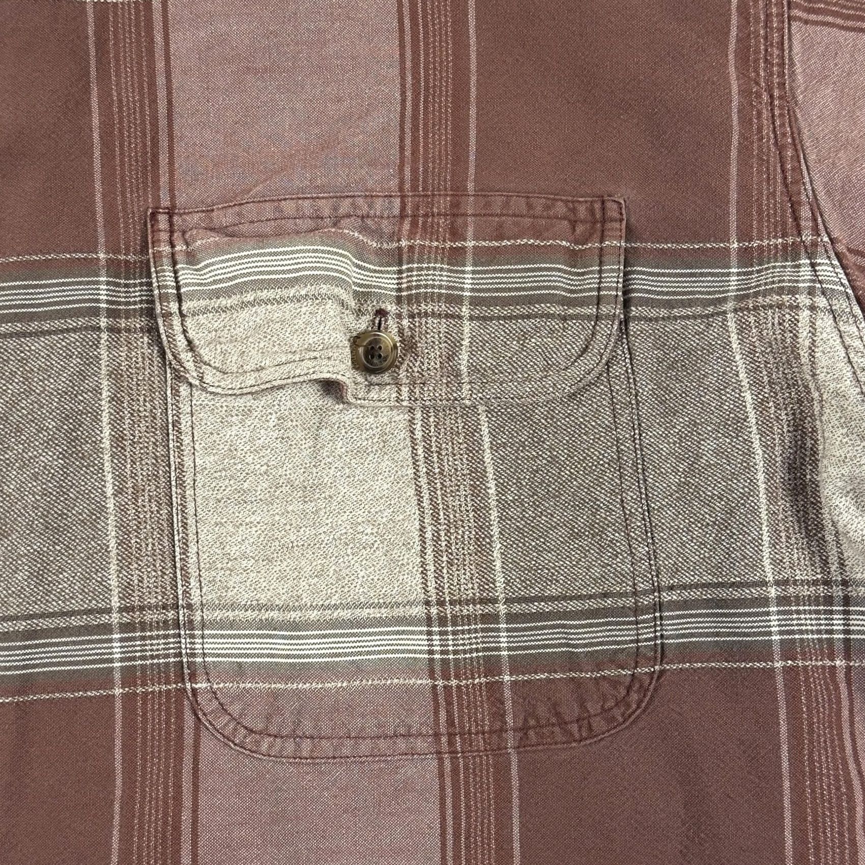 Orvis VINTAGE Orvis Shirt Mens Large Brown Plaid Flannel Button Front Long Sleeve Size US L / EU 52-54 / 3 - 3 Thumbnail