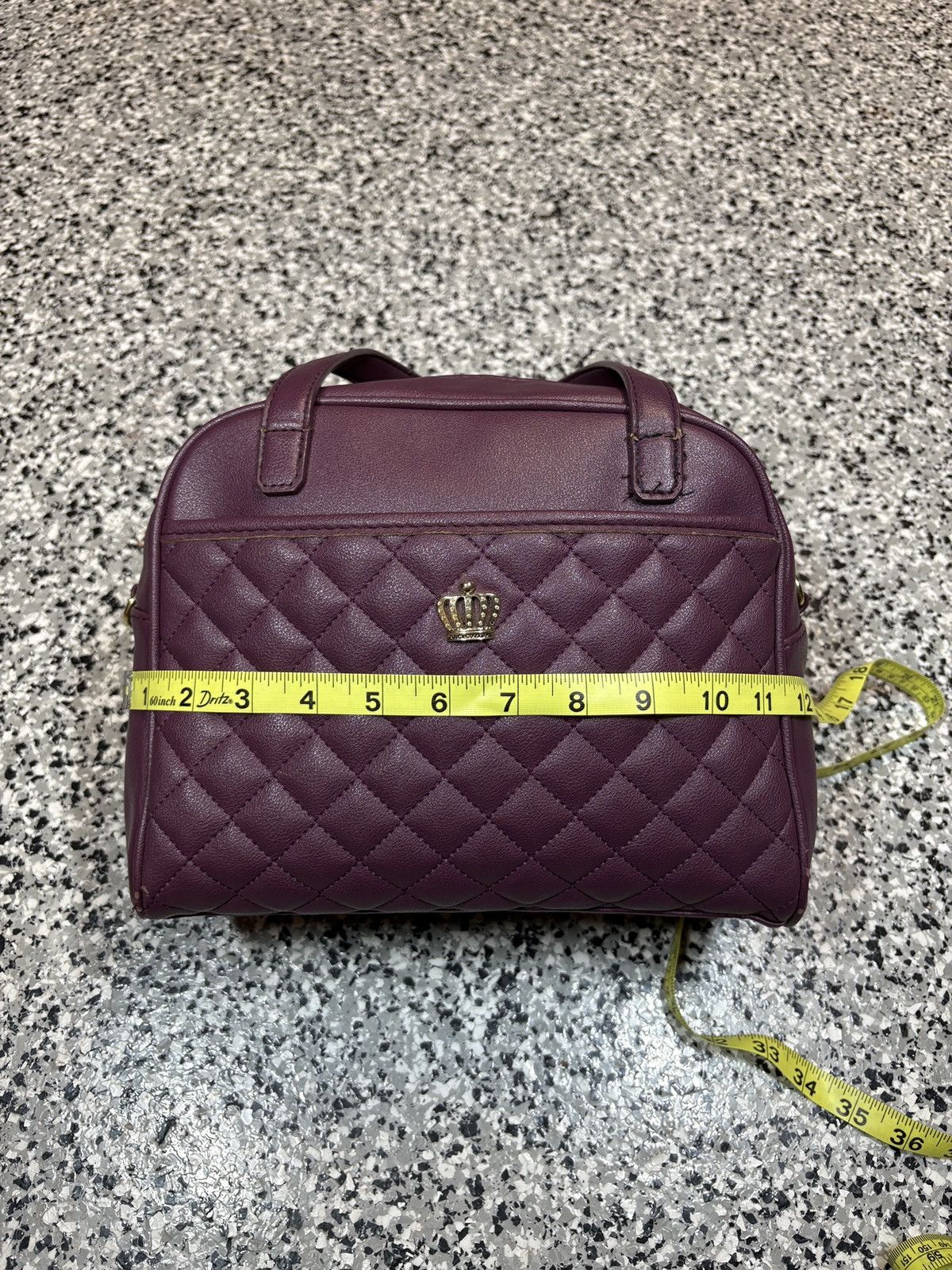 Juicy Couture Vintage Y2K Juicy Couture Violet Quilted Leather Handbag Size ONE SIZE - 8 Thumbnail