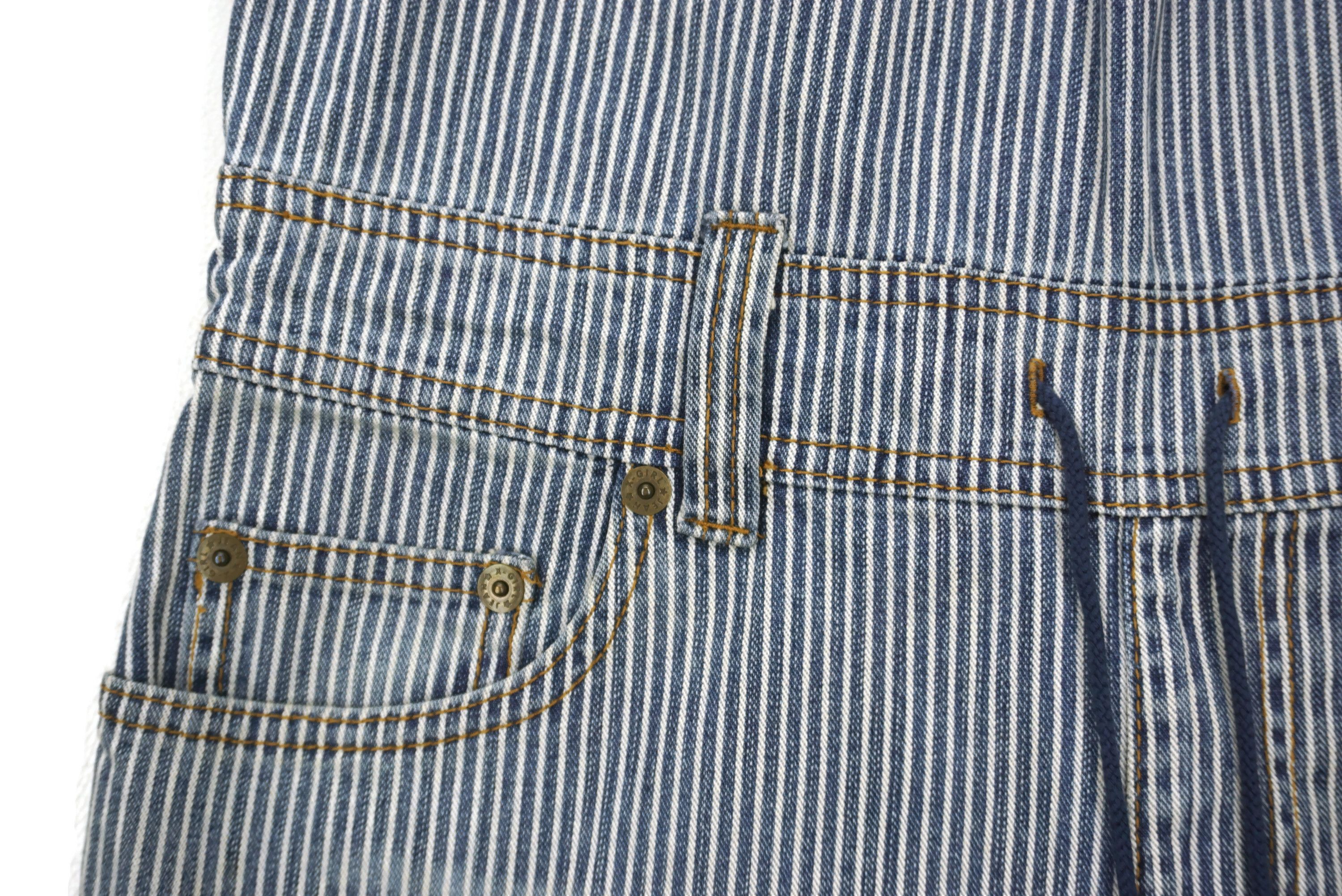 Japanese Brand X-girl Jeans Size W34xL30.5 Hickory Overalls Workwear Size 26" / US 2 / IT 38 - 6 Thumbnail