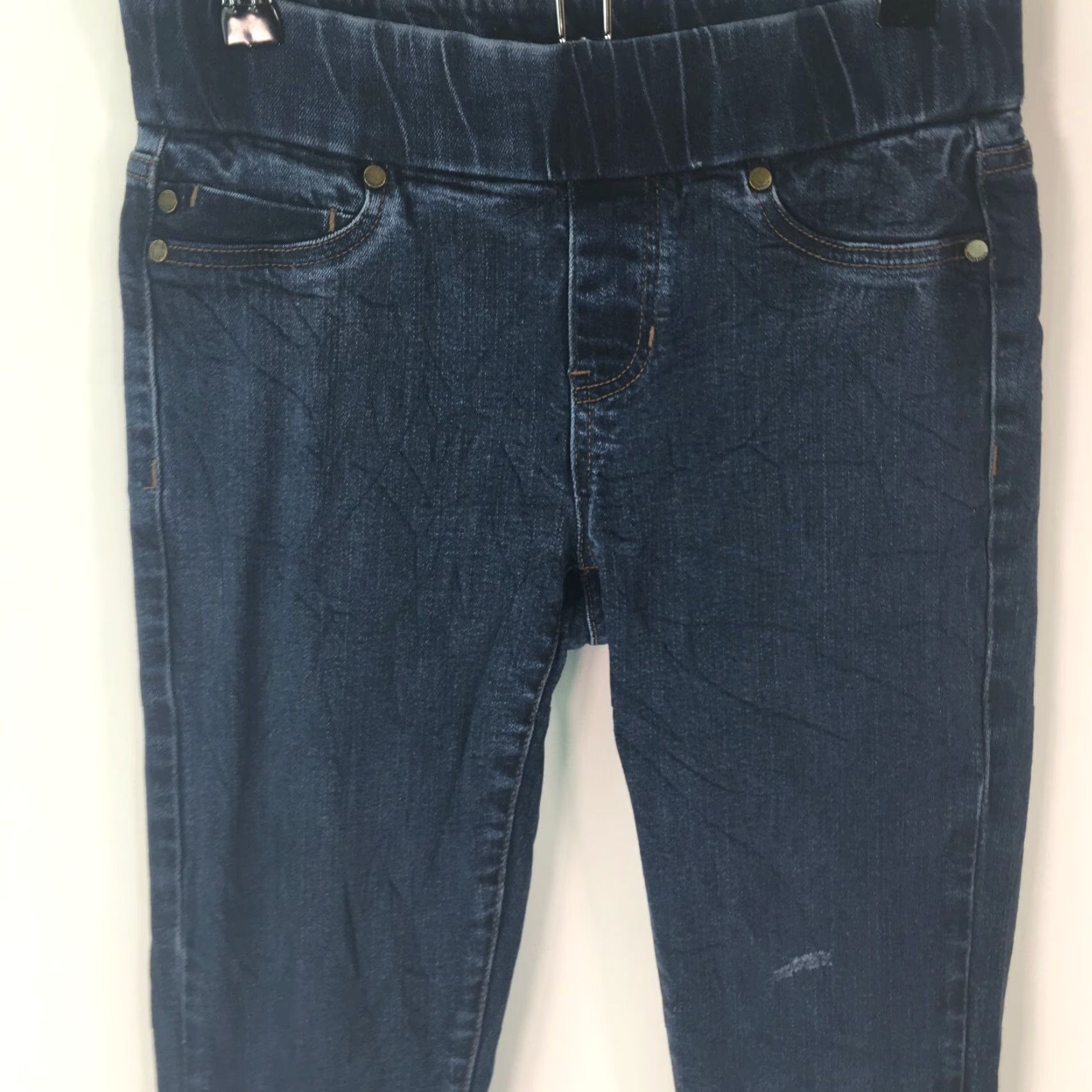 Vintage Liverpool Jeans Skinny Blue Denim Flat Front Petite OP Womens 27in Inseam Casual Stretch 5-Pocket Jeans Size 25" / US 0 / IT 36 - 3 Thumbnail