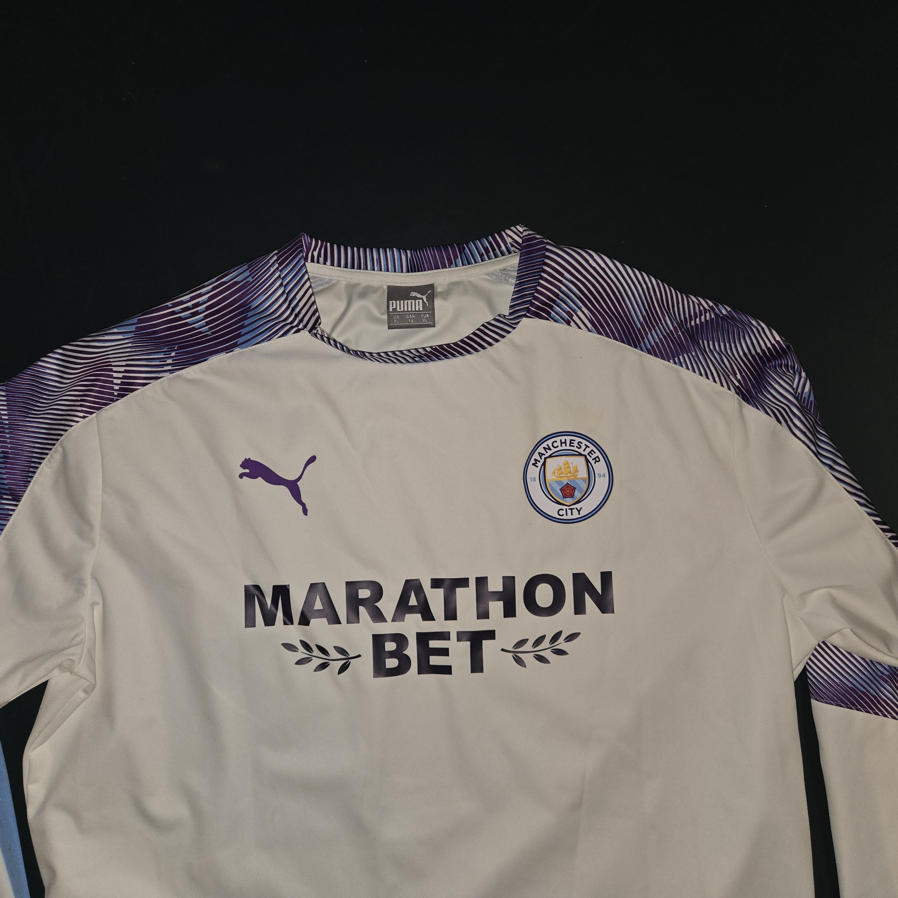 Puma 2019-20 Manchester City Puma Drill Top - 9/10 - (XL) Size US XL / EU 56 / 4 - 2 Thumbnail
