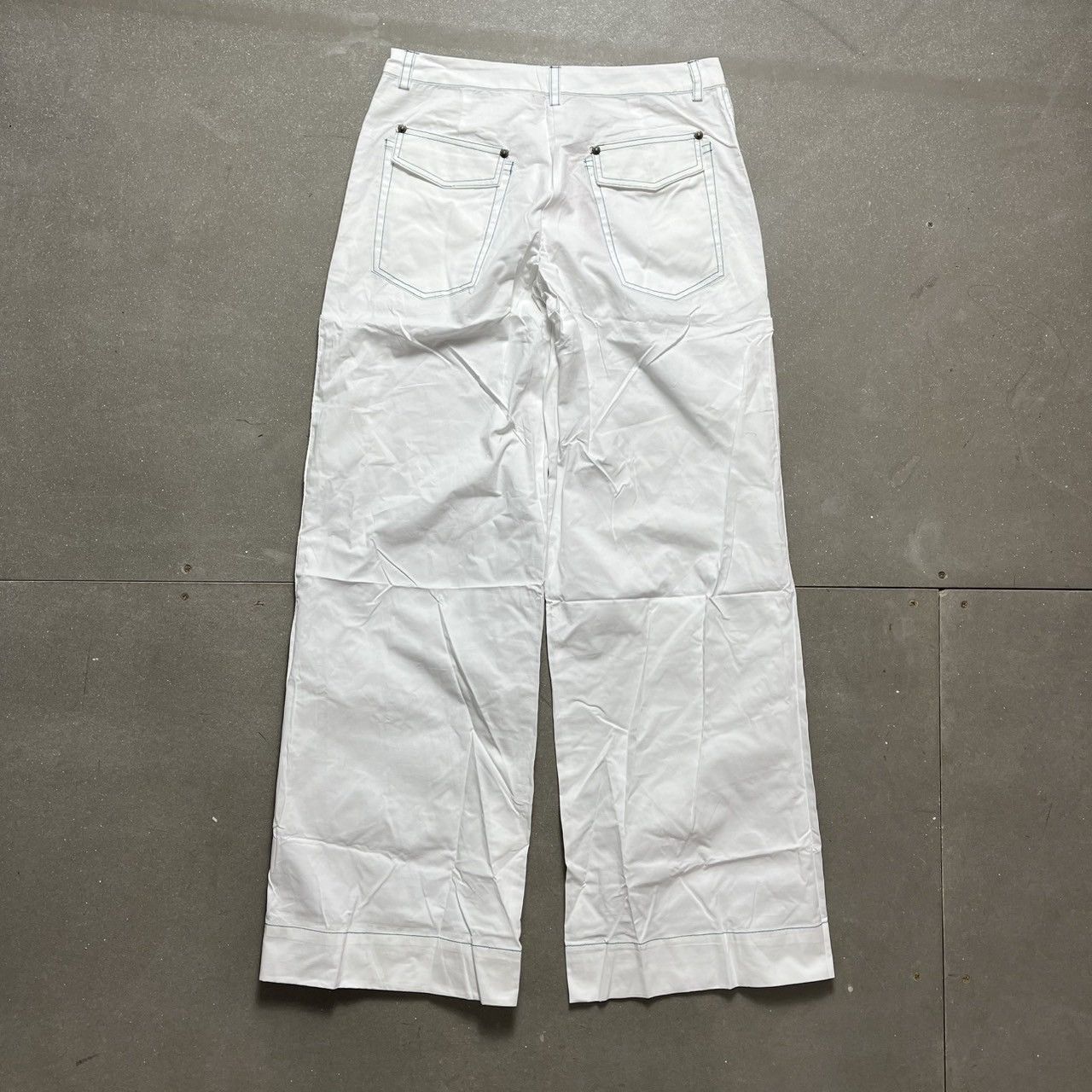Cop Copine Cop Copine White & Blue Stitch Pant Size 30" / US 8 / IT 44 - 7 Thumbnail