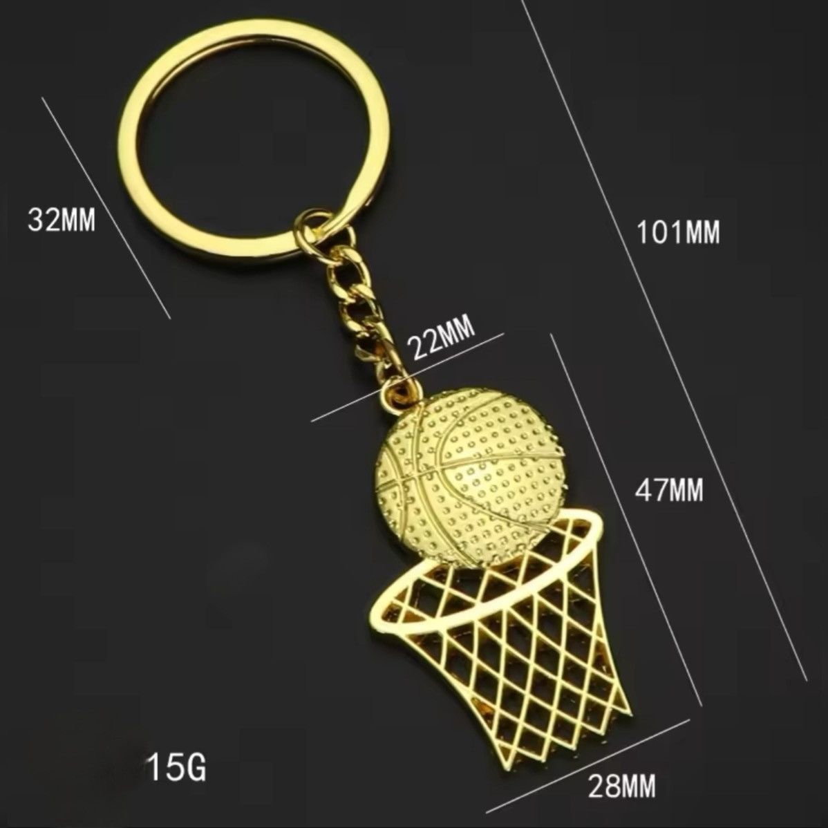 Designer Basketball and net keychain Size ONE SIZE - 6 Thumbnail