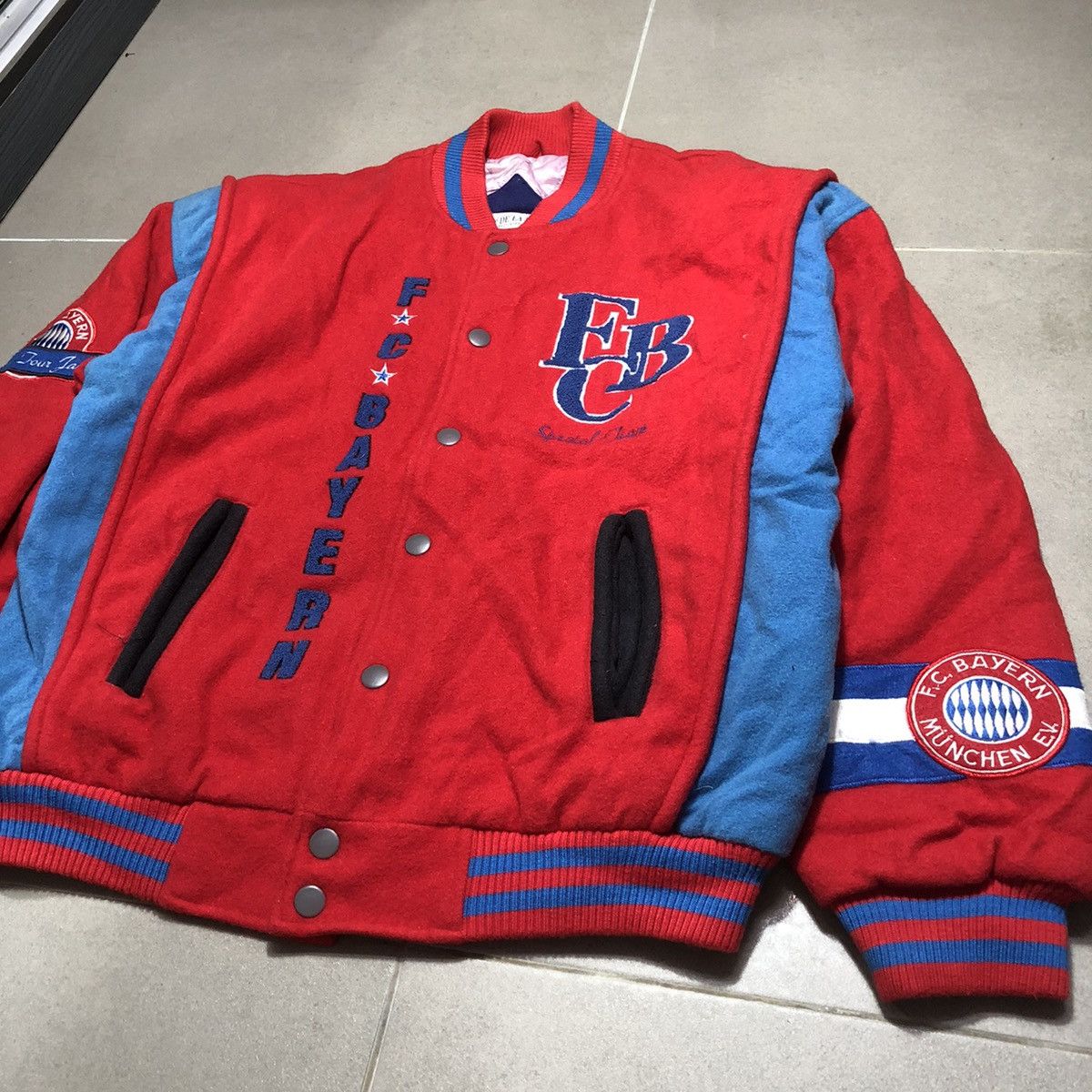 Vintage Rare Original Vtg Fc Bayern Munchen Wool Varsity Jacket Size US M / EU 48-50 / 2 - 4 Thumbnail