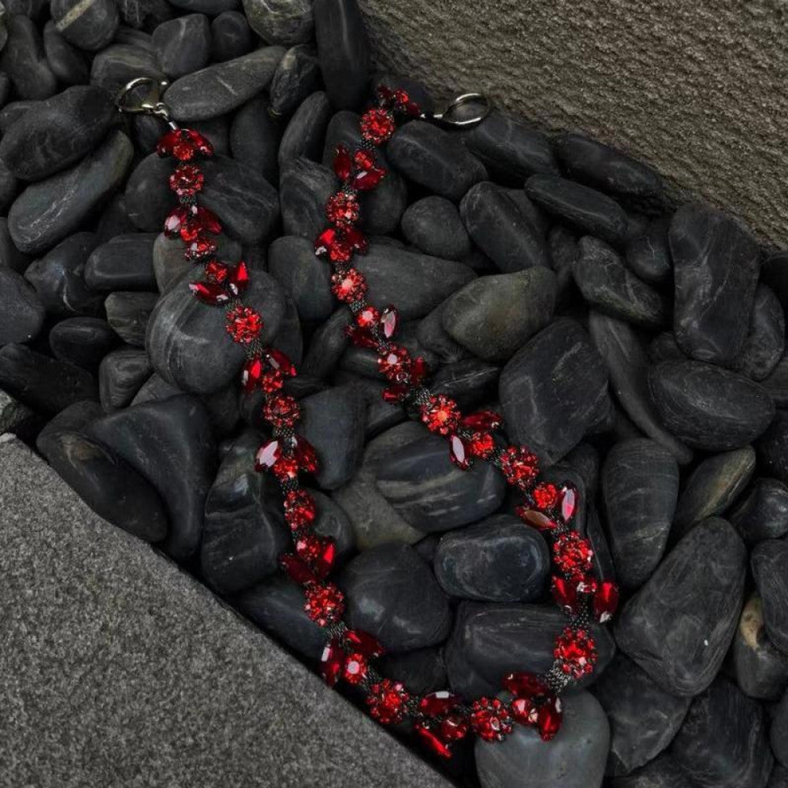 Jewelry Red Ruby Rhinestone Wallet Chain Size ONE SIZE - 3 Thumbnail
