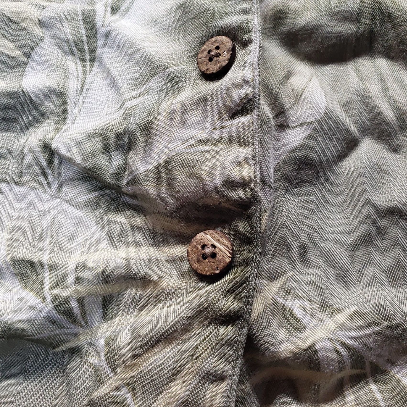 Vintage La Cabana Shirt Womens PXL Button-Up Short Sleeve Floral Green Rayon 100% Button-Up Hawaiian Classic All Seasons Breathable Travel Casual Womens Size XL / US 12-14 / IT 48-50 - 3 Thumbnail