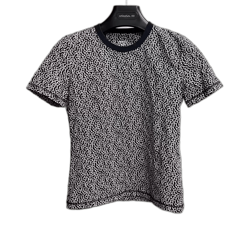 Hermes Hermes Black-Blue Pattern Short Sleeve T-Shirt Size US M / EU 48-50 / 2 - 1 Thumbnail