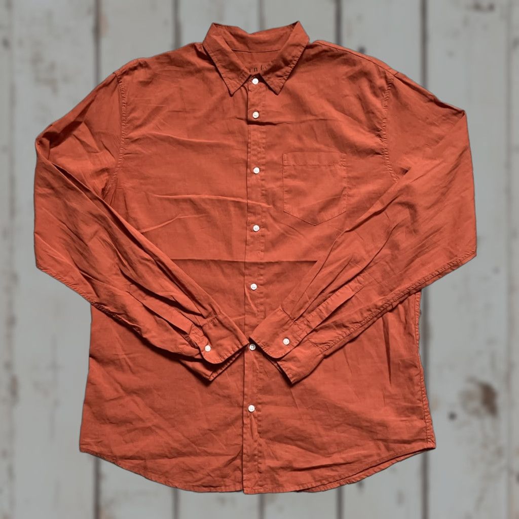 Frank & Eileen Frank & Eileen Luke Shirt Button-Up Unisex L Lightweight Cotton Woven In Italy Made USA Navy See Photos (Vintage? not specified) Size US L / EU 52-54 / 3 - 1 Thumbnail