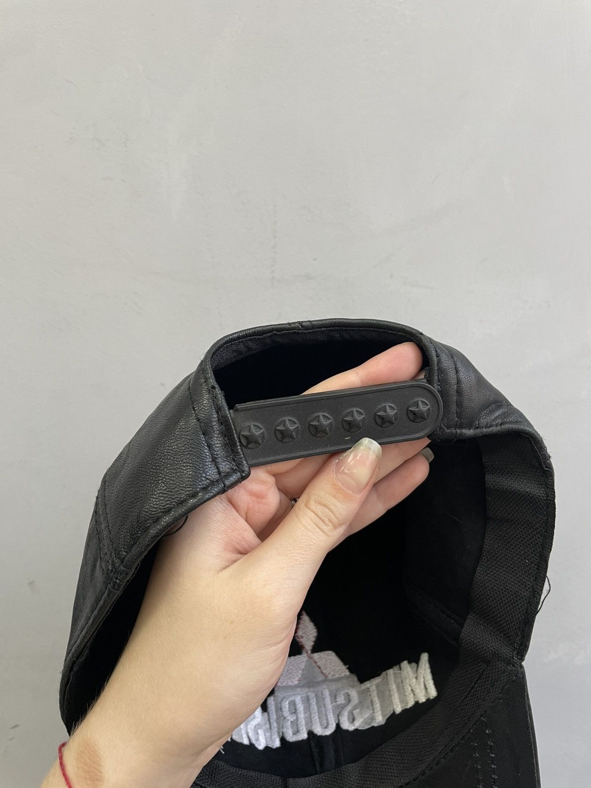 Tribal Streetwear Vintage retro MITsubishi trucker hat cap leather Size ONE SIZE - 9 Thumbnail