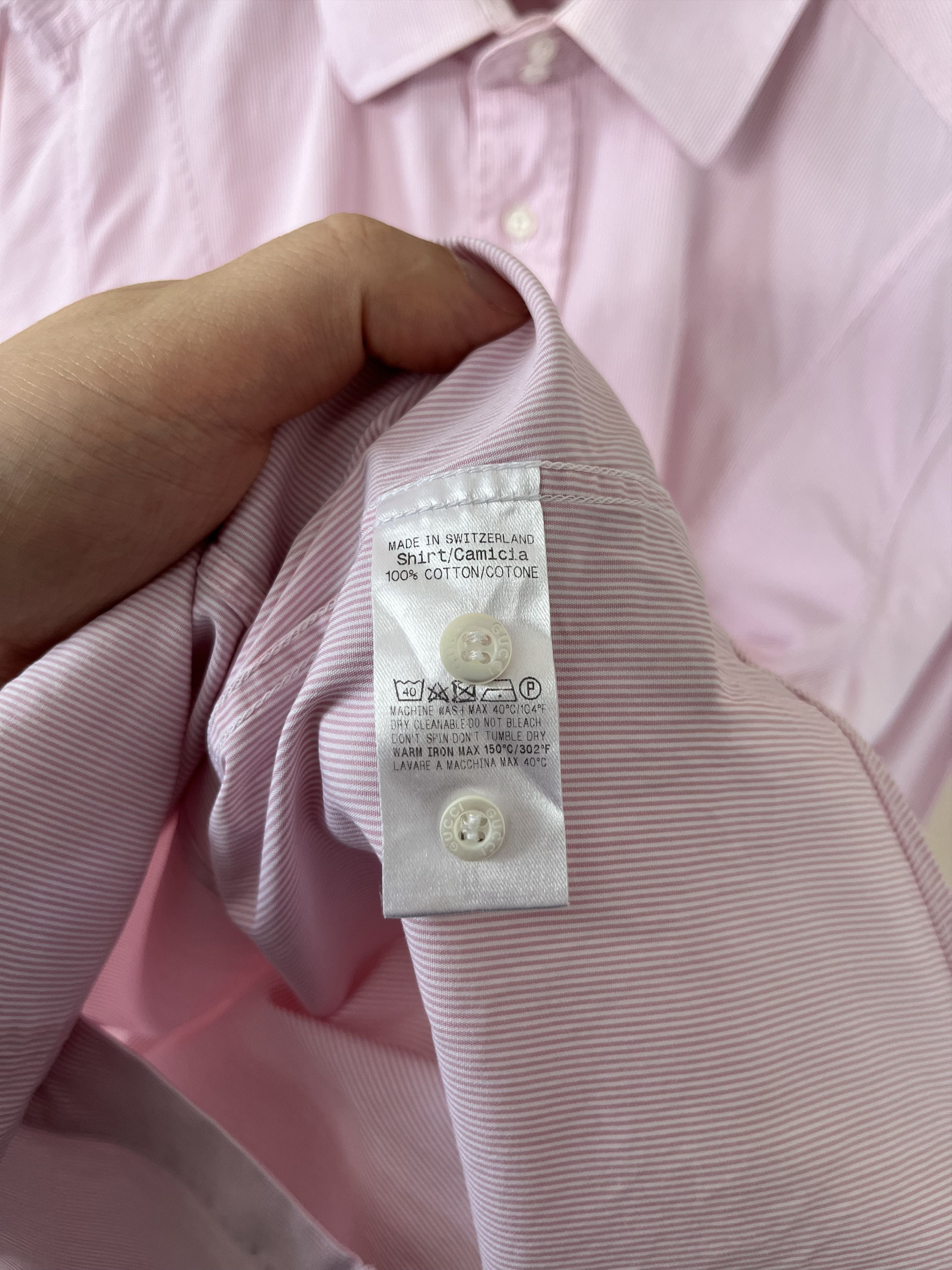 Gucci Gucci Men’s Fitted Striped Button Up Long Sleeve Shirt Size US XL / EU 56 / 4 - 13 Thumbnail