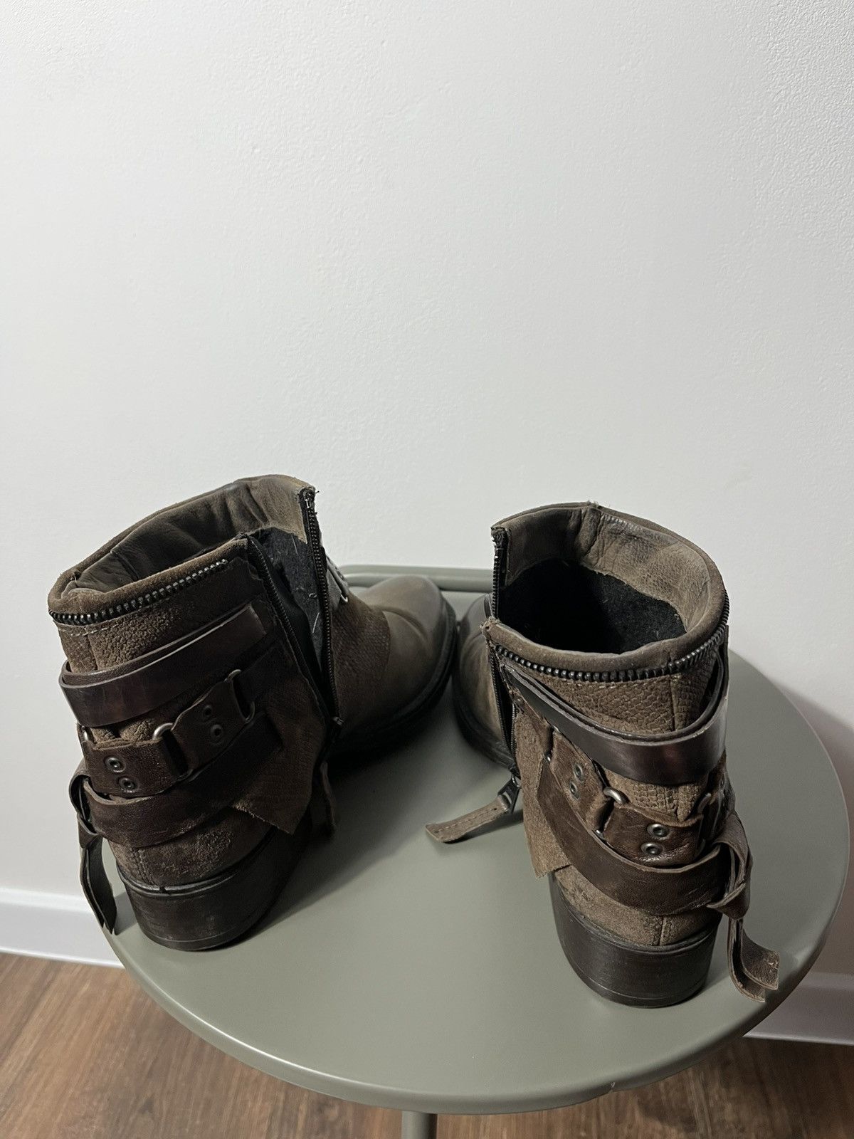 Vintage Avant-Garde Distressed Boots Size 39 – Grunge Military Style Size US 8 / IT 38 - 14 Thumbnail