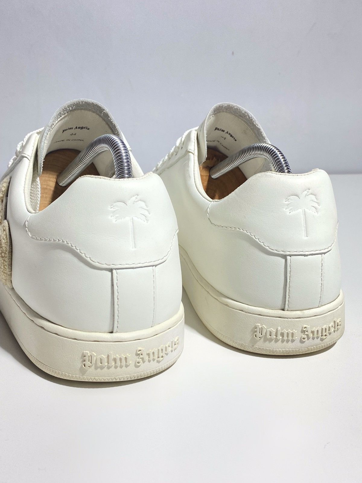 Palm Angels Palm Angels Teddy Bear Logo White Leather Sneakers Size US 10 / EU 43 - 12 Thumbnail