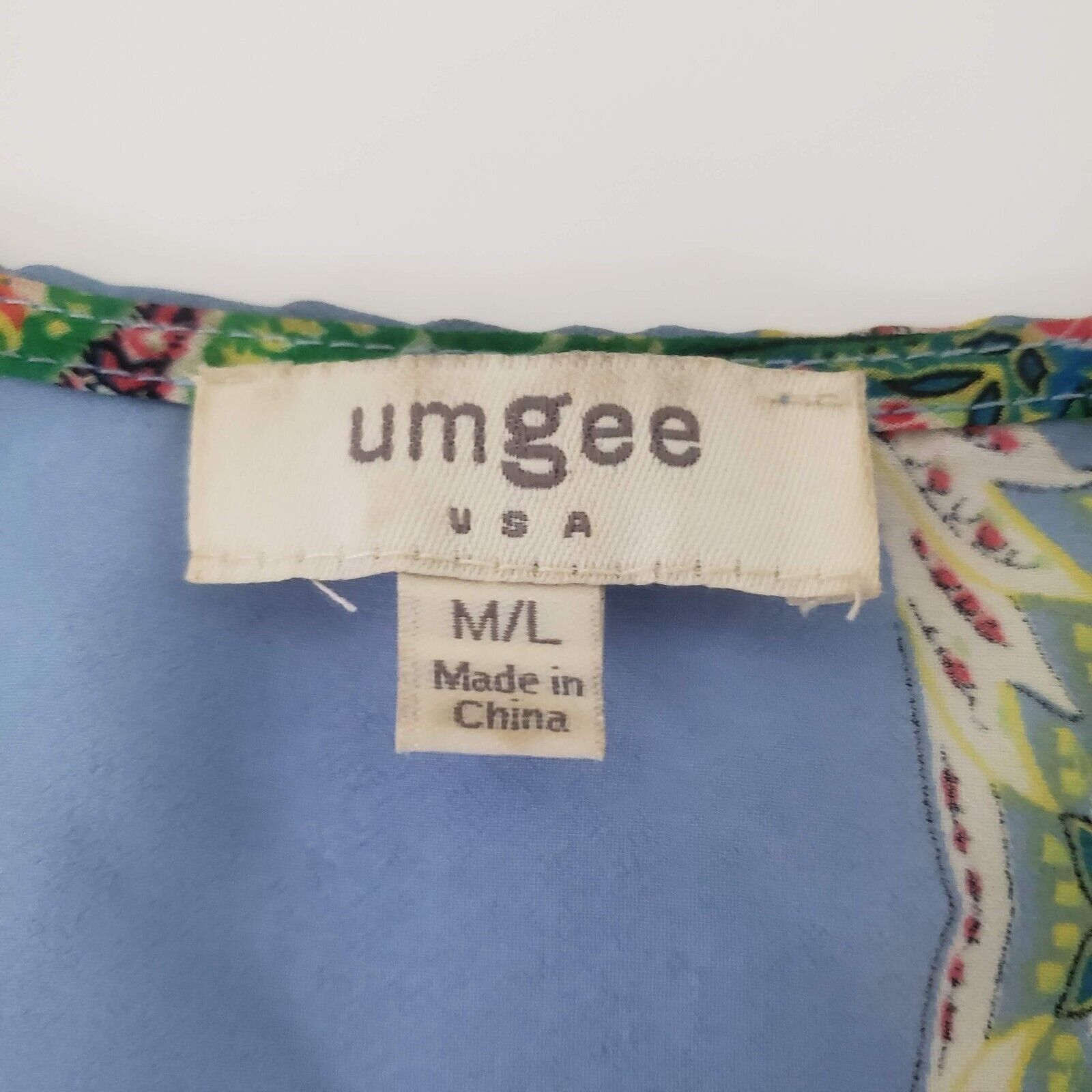 Designer Umgee Floral Kimono Womens Size M/Large Blue Paisley Boho Size L / US 10 / IT 46 - 5 Thumbnail