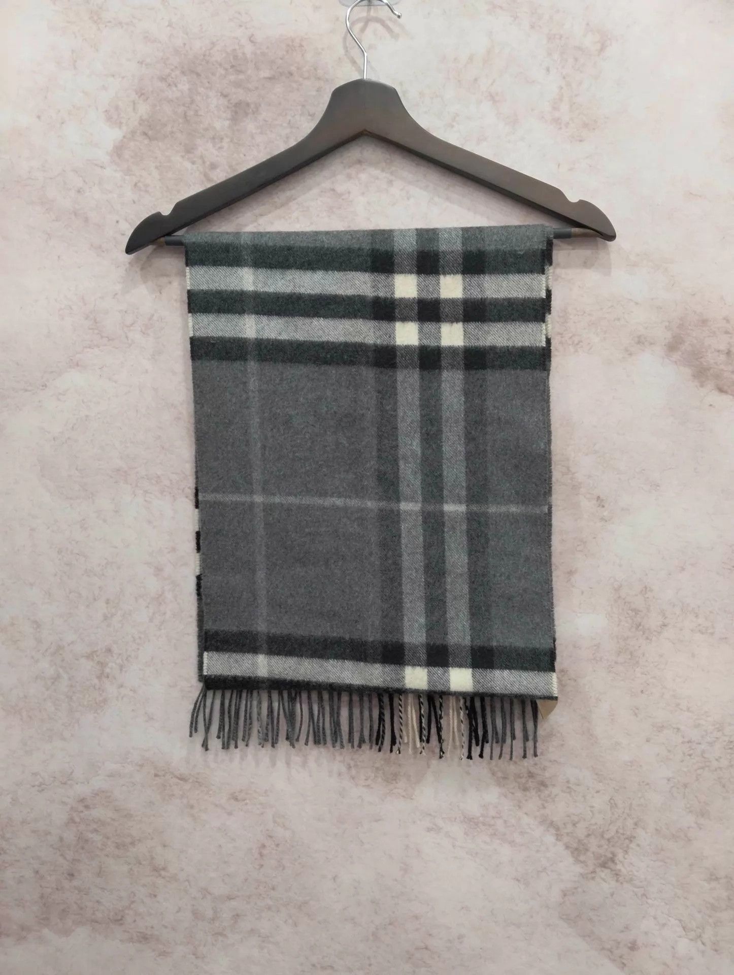 Burberry BURBERRY gray check scarf 95 New Size ONE SIZE - 2 Thumbnail
