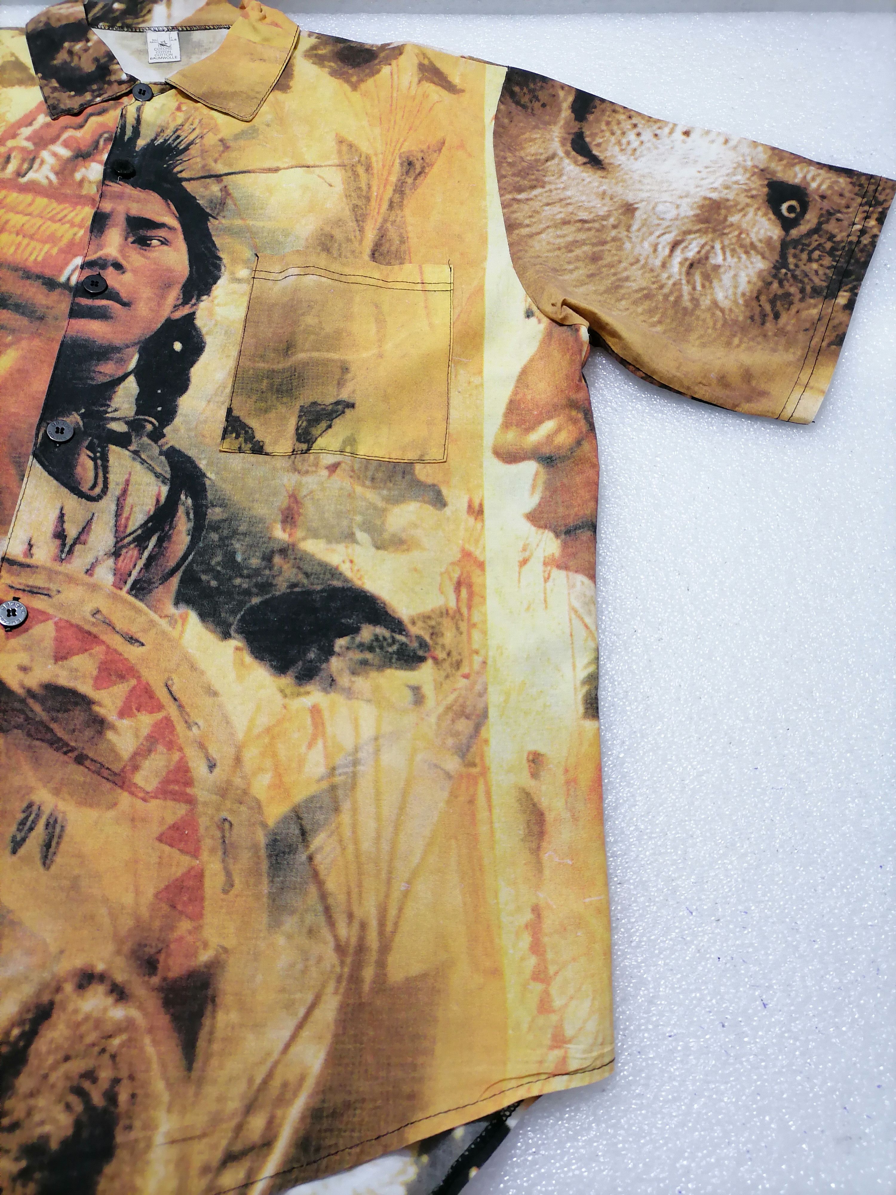 Vintage Vintage Shirt American Native , XL Italy 1992 Size US XL / EU 56 / 4 - 3 Thumbnail