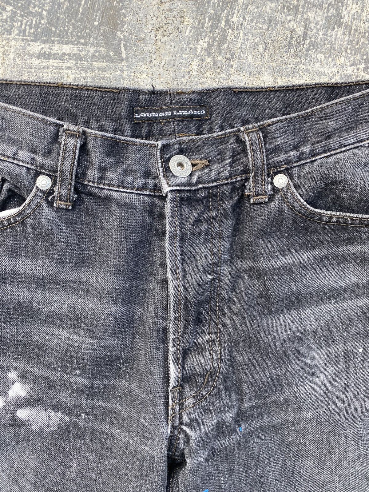 Japanese Brand × Lounge Lizard LOUNGE LIZARD JAPAN PAINT SPLASH PUNK RAVE GORPCORE GRUNGE Size US 29 - 3 Thumbnail