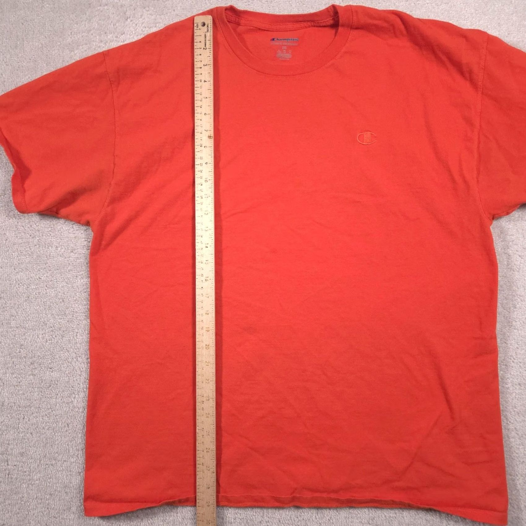 Champion Champion Shirt Mens 2XL Orange Logo Tee Tagless Crewneck Cotton Casual Athletic Size US XXL / EU 58 / 5 - 7 Thumbnail