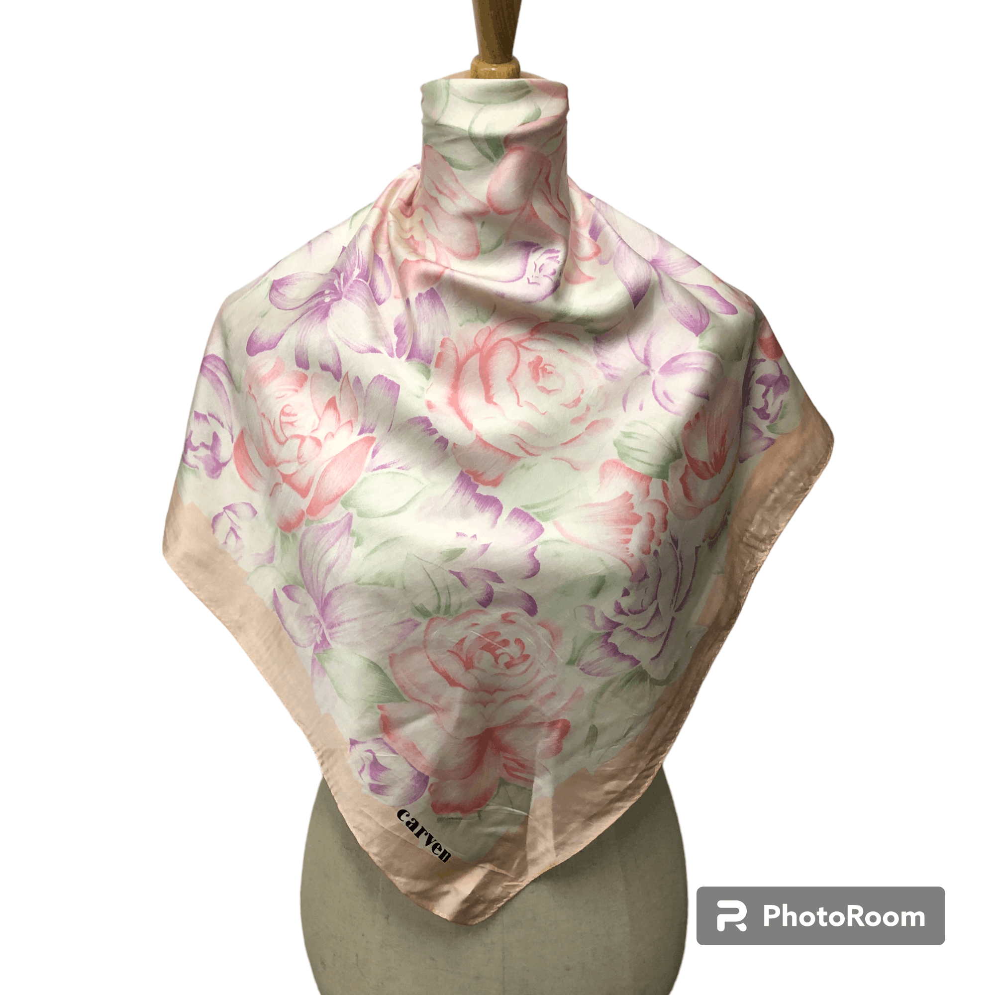 Carven Carven Floral Hand Rolled Silk Scarf M999 Size ONE SIZE - 1 Thumbnail