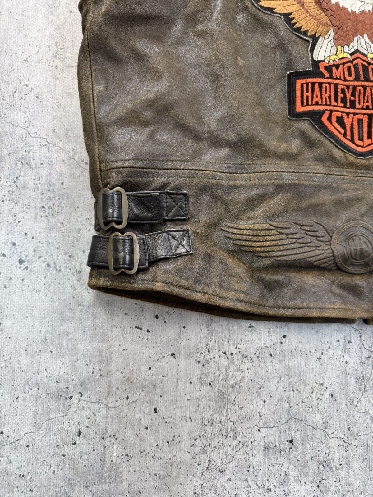 Harley Davidson RARE Vintage 90s Harley Davidson Leather Vest Size US L / EU 52-54 / 3 - 9 Thumbnail